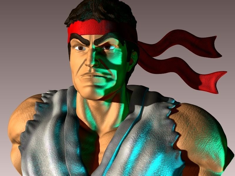 RYU BUST STREET FIGHTERS SEGA VIDEO GAMES 3D print model_2
