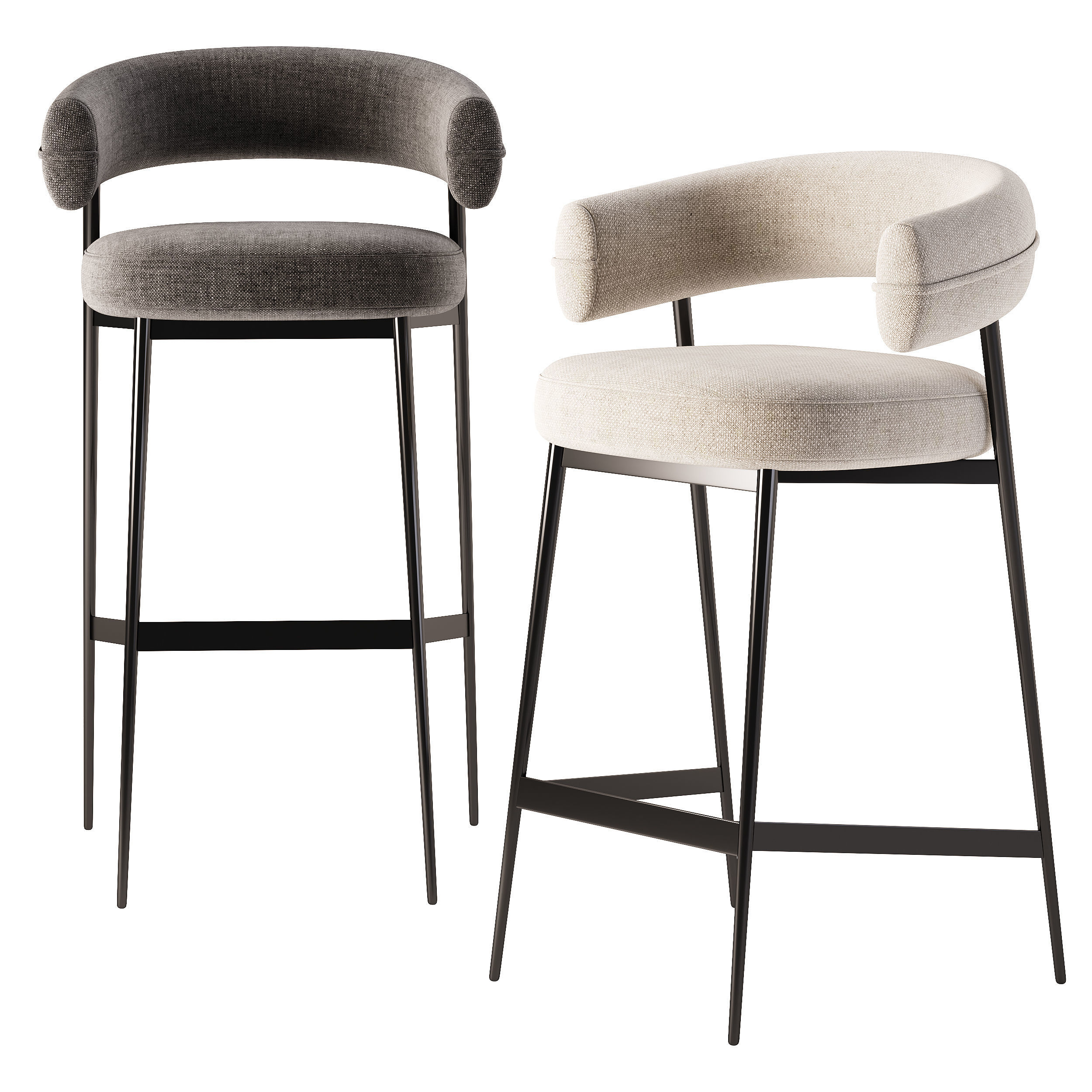 NENA Bar chair Low-poly 3D model_1