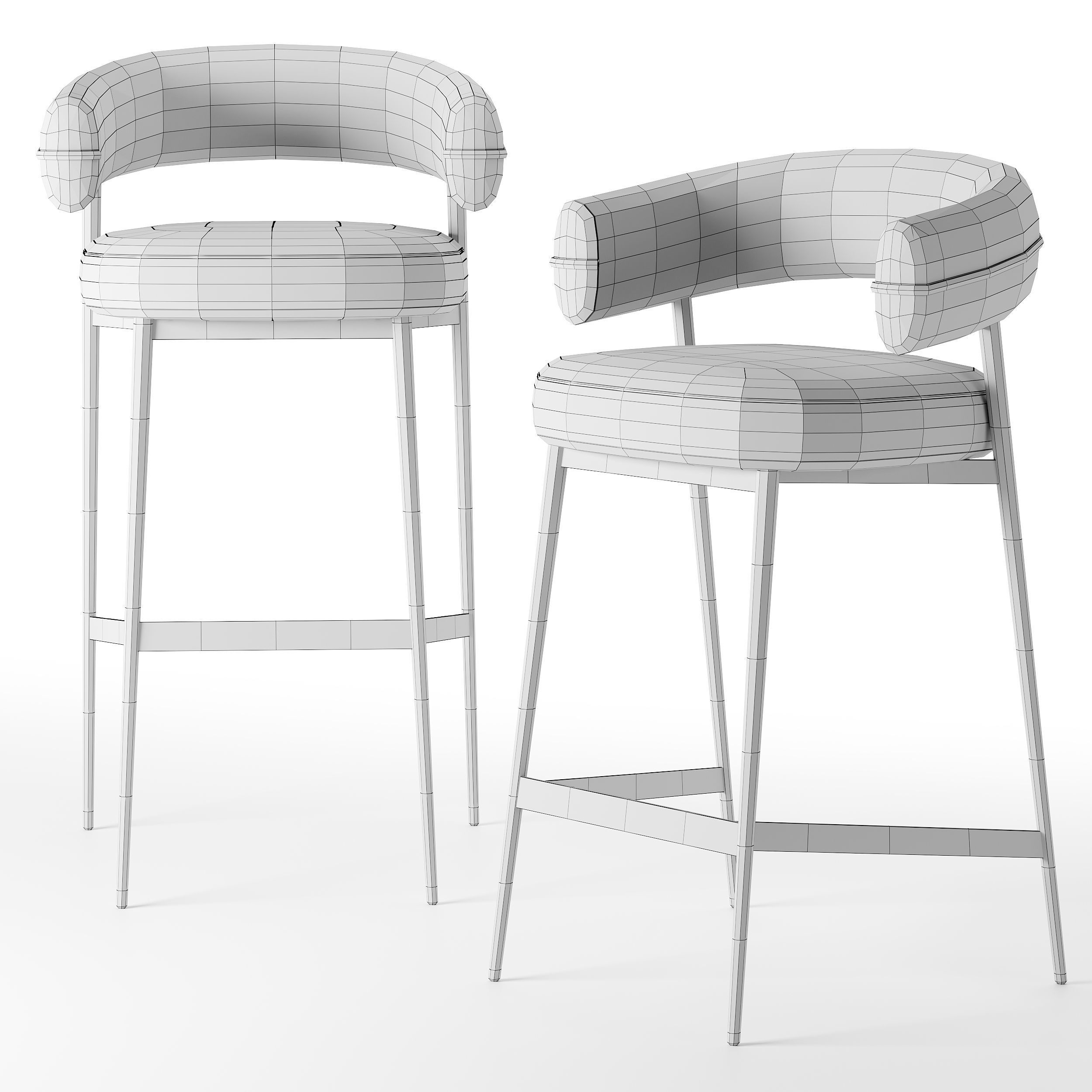 NENA Bar chair Low-poly 3D model_3