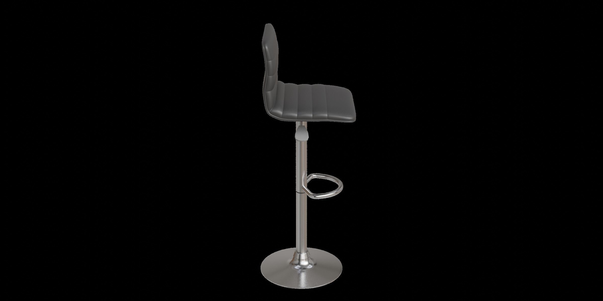 Lamita Swivel Bar Stool Low-poly 3D model_9
