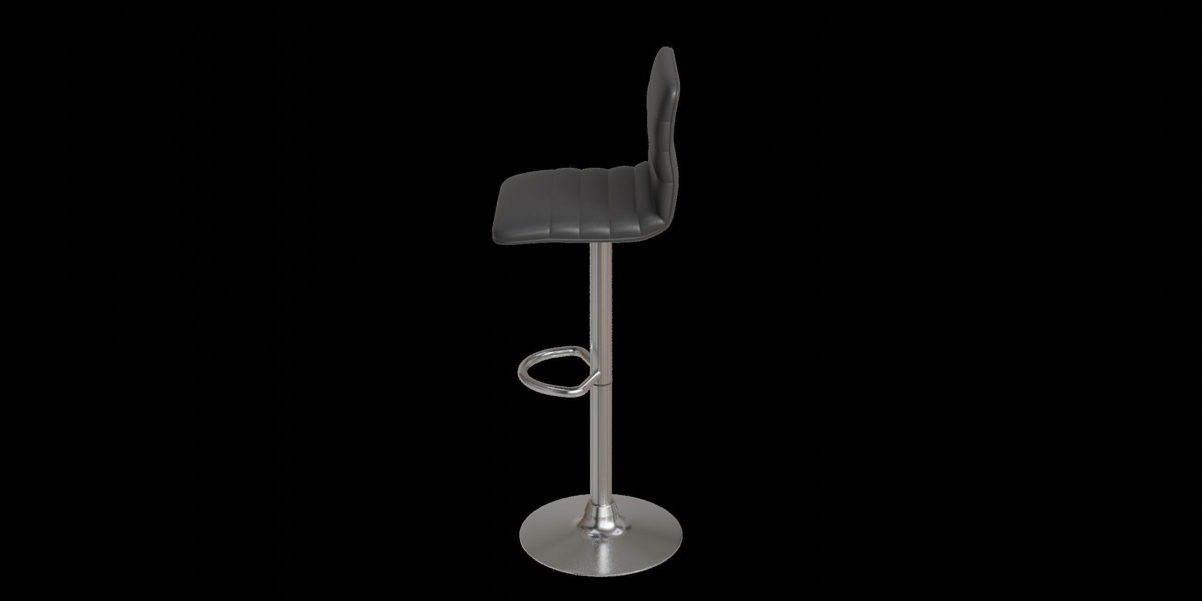 Lamita Swivel Bar Stool Low-poly 3D model_11