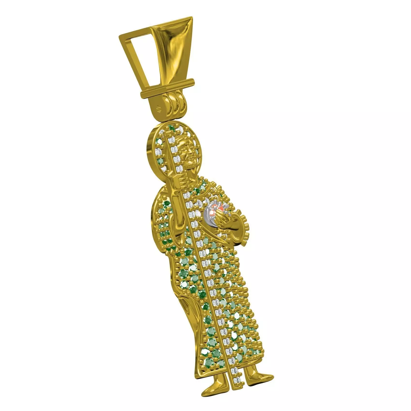 JESUS Hip Hop Diamond Pendant 3D print model