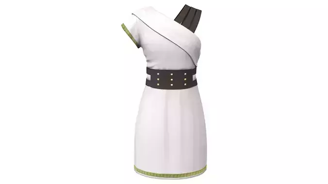 Male Roman Gladiator White Toga Dress