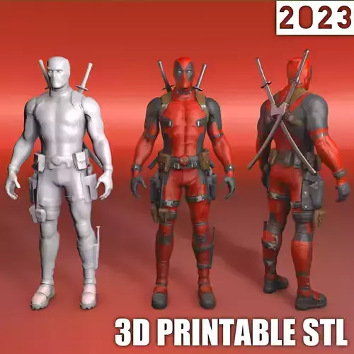 Deadpool 3d Printable STL 3D print model