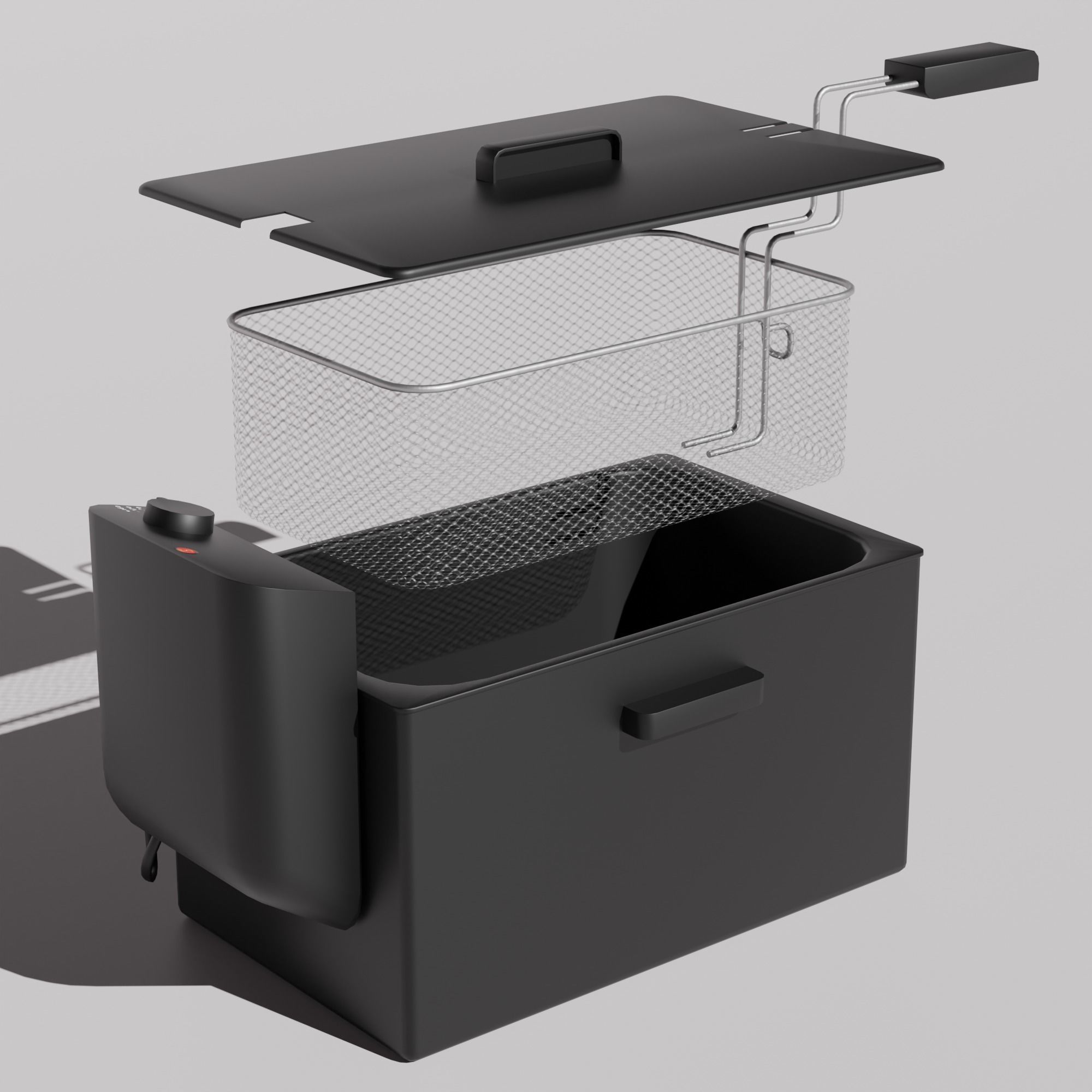 Frying Pan Low-poly 3D model_4