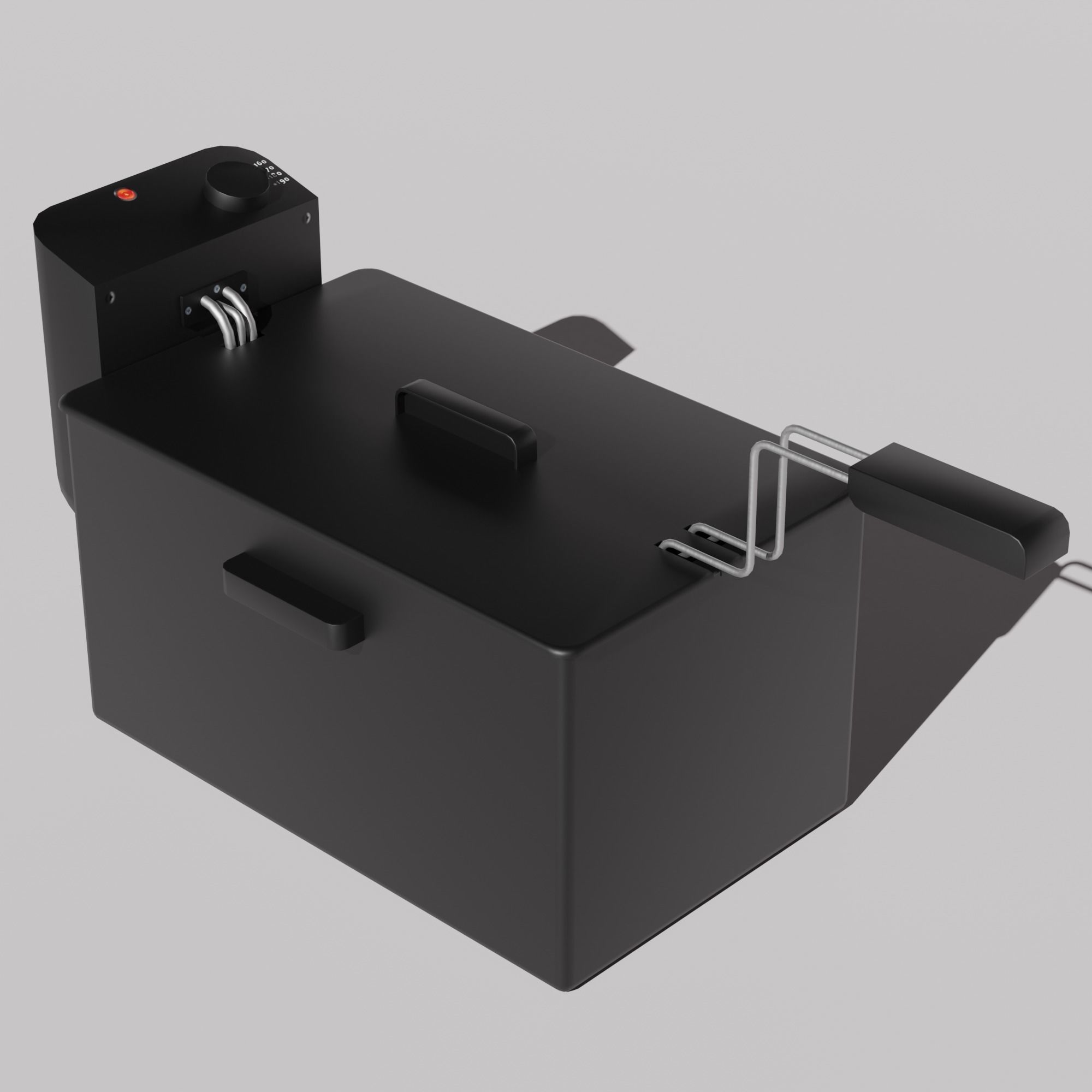 Frying Pan Low-poly 3D model_1