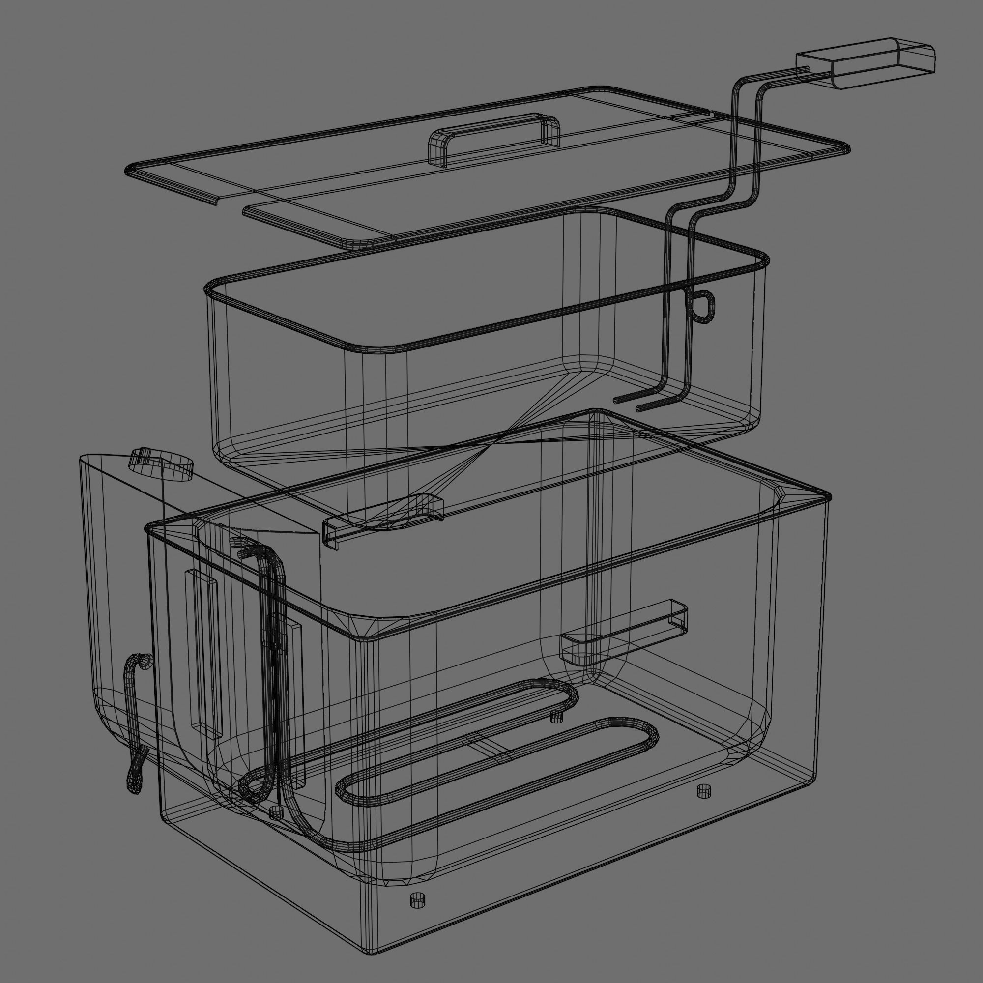 Frying Pan Low-poly 3D model_3