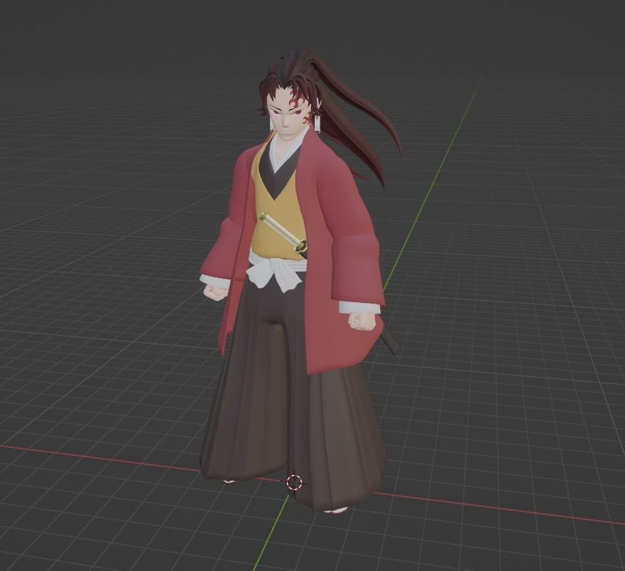 Yoriichi - Demon Slayer 3D model_5