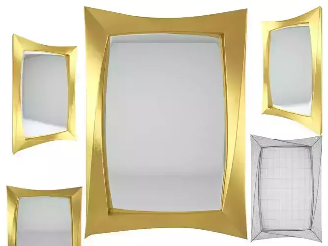 Zlote lustro nad komode kod LM343328X