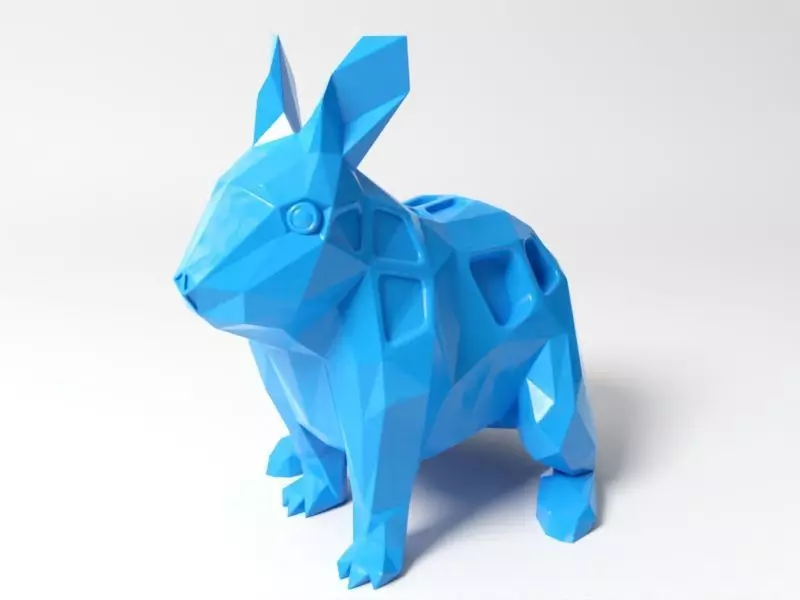 Polygon Rabbit  3D print model_0