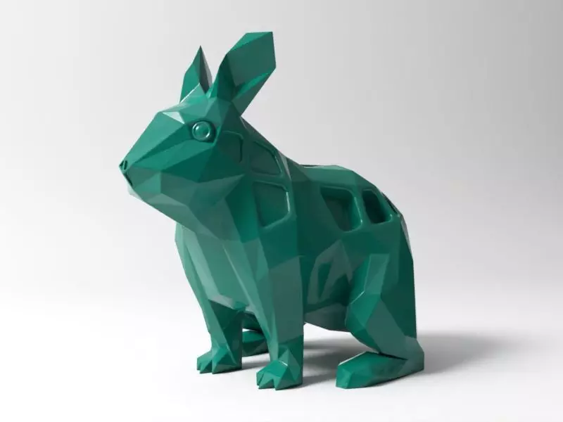 Polygon Rabbit 3D print model_0