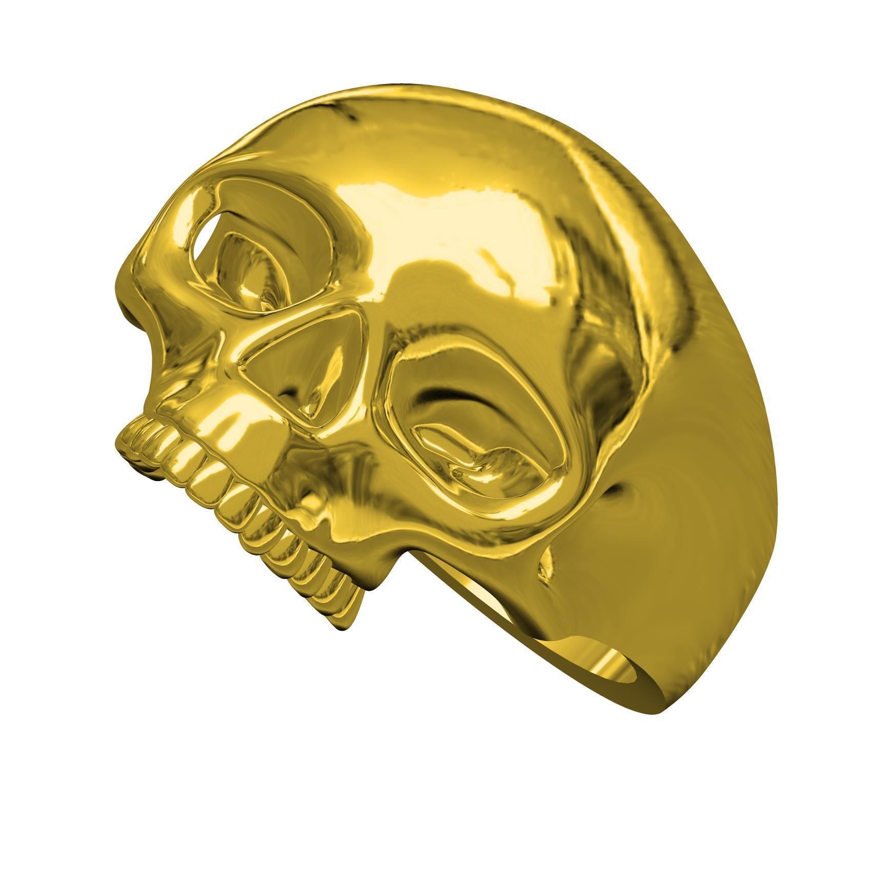 Unique Skull Ring 3D print model_1