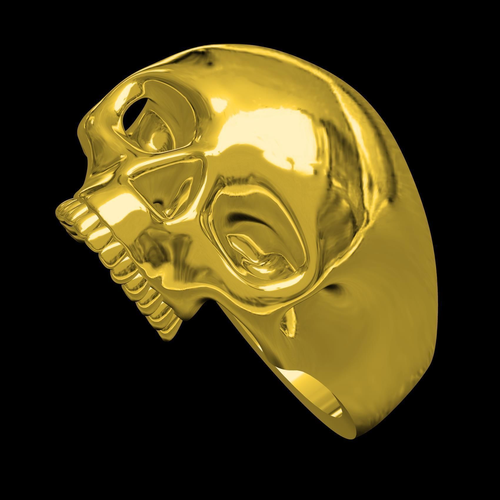 Unique Skull Ring 3D print model_10