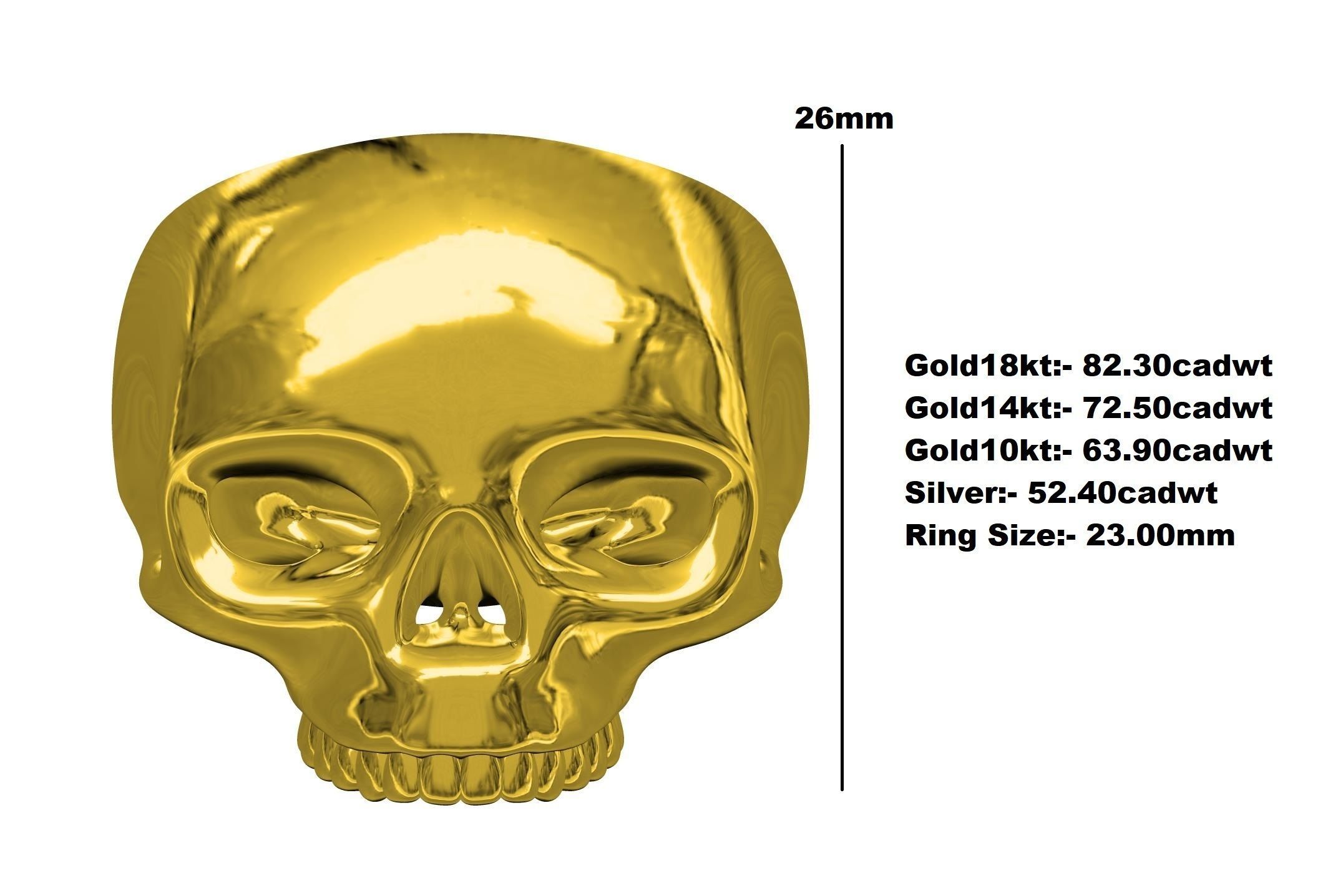 Unique Skull Ring 3D print model_12
