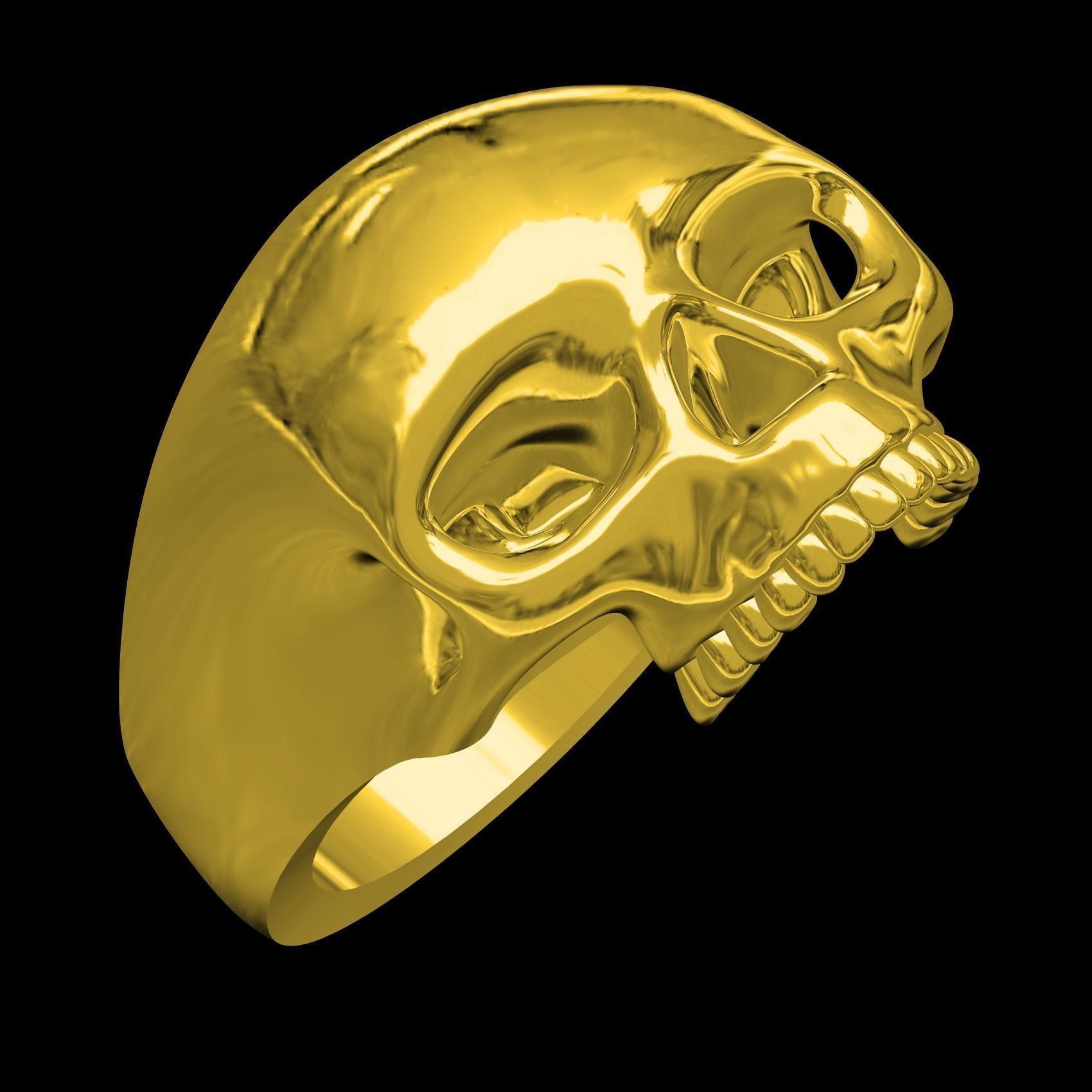 Unique Skull Ring 3D print model_11