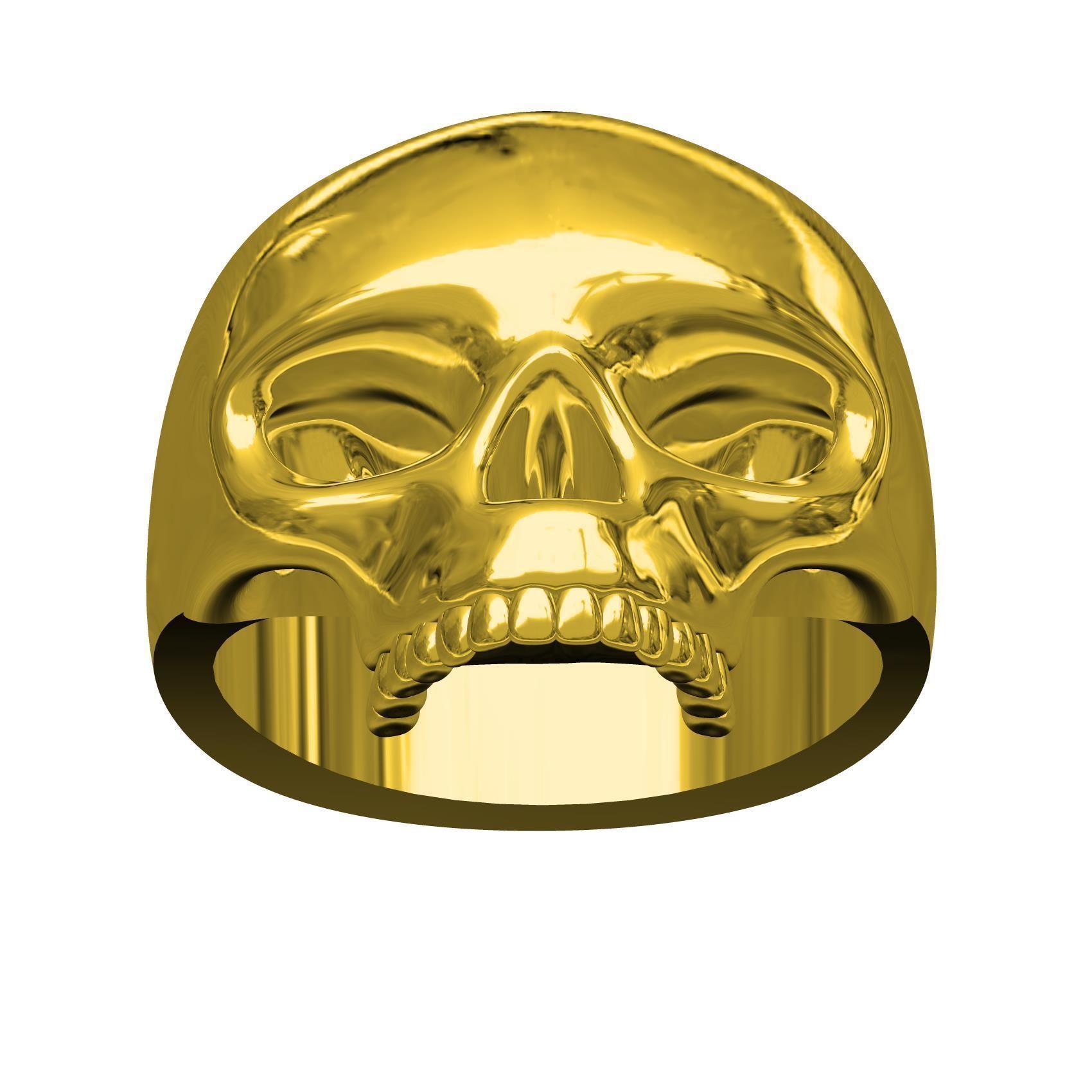 Unique Skull Ring 3D print model_2