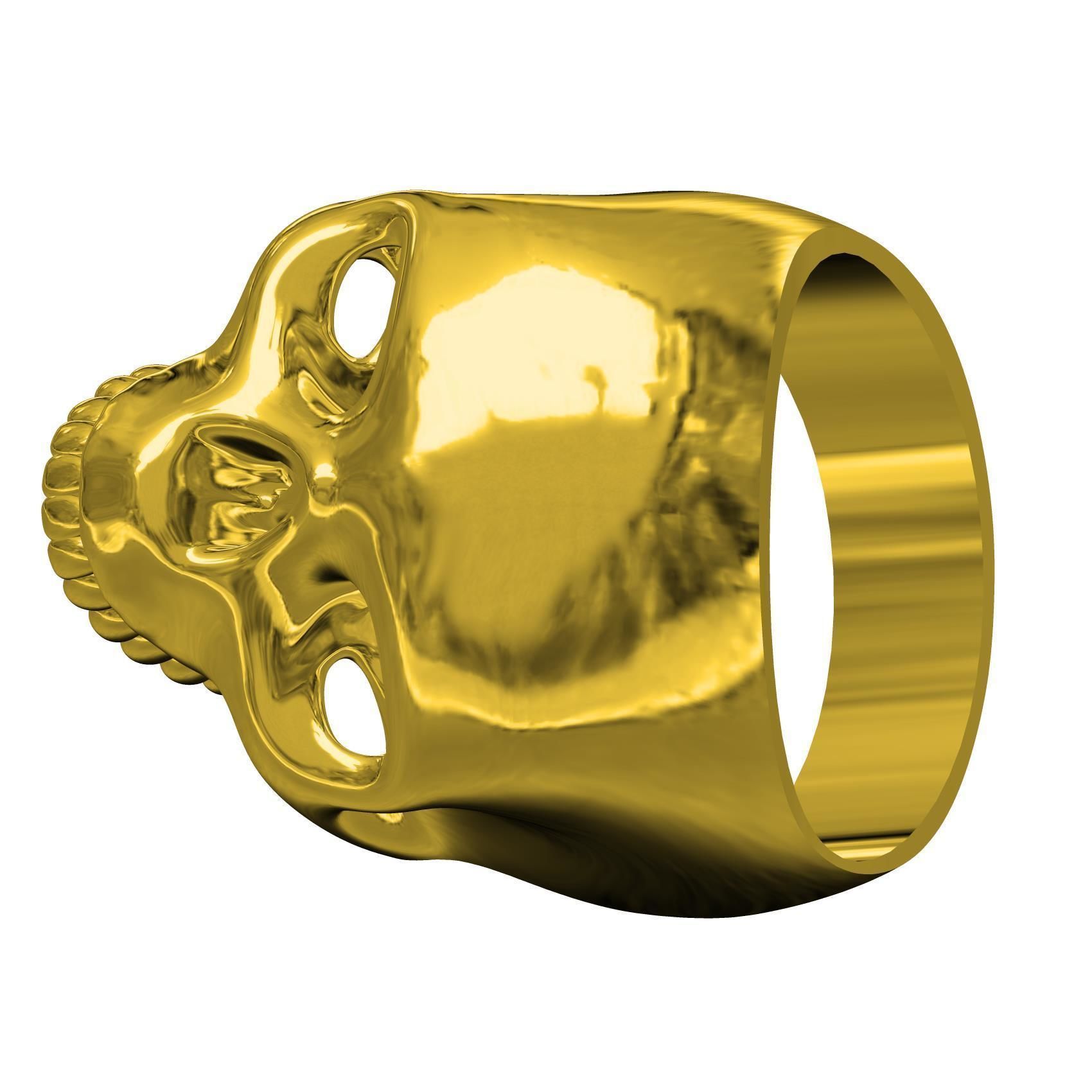Unique Skull Ring 3D print model_6