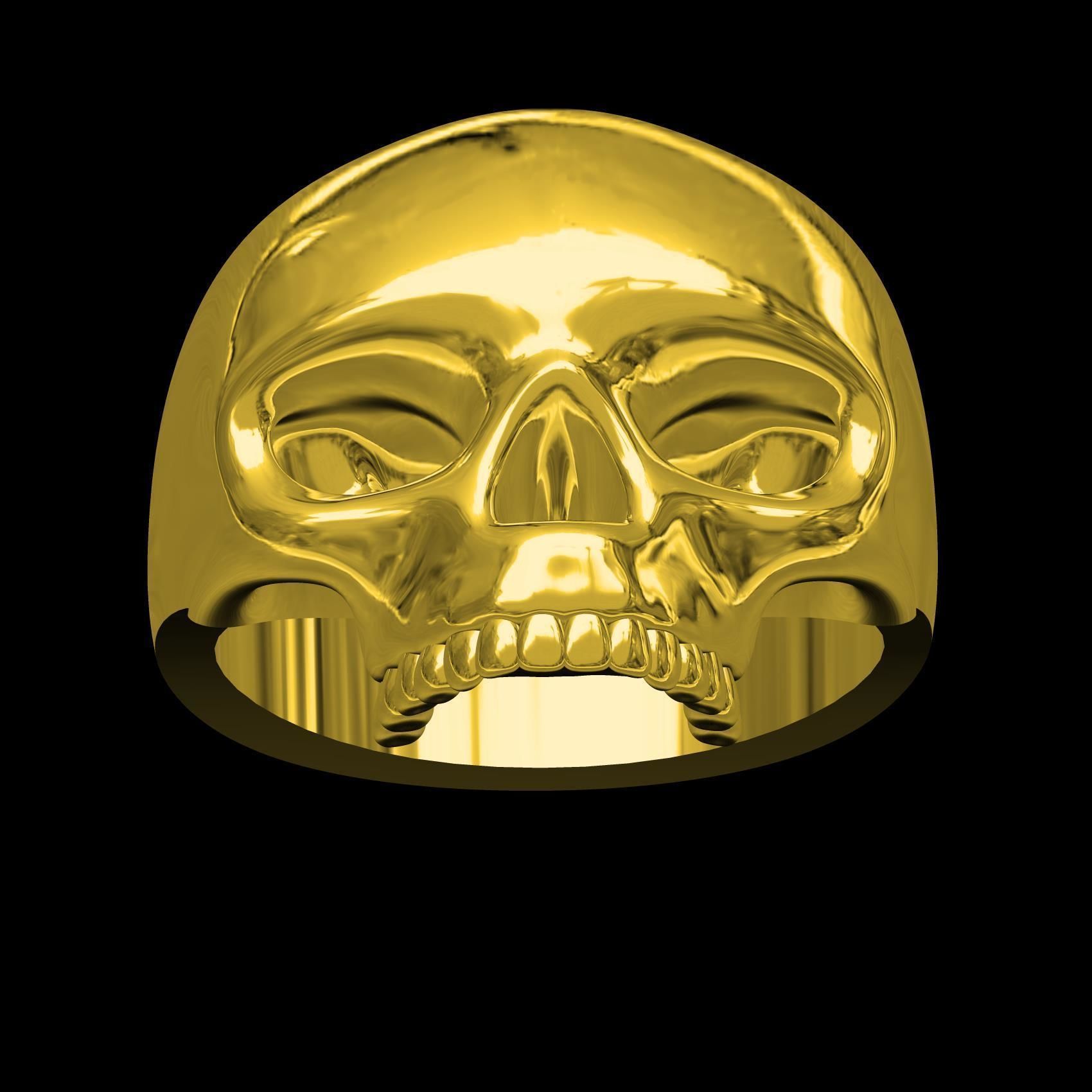 Unique Skull Ring 3D print model_9