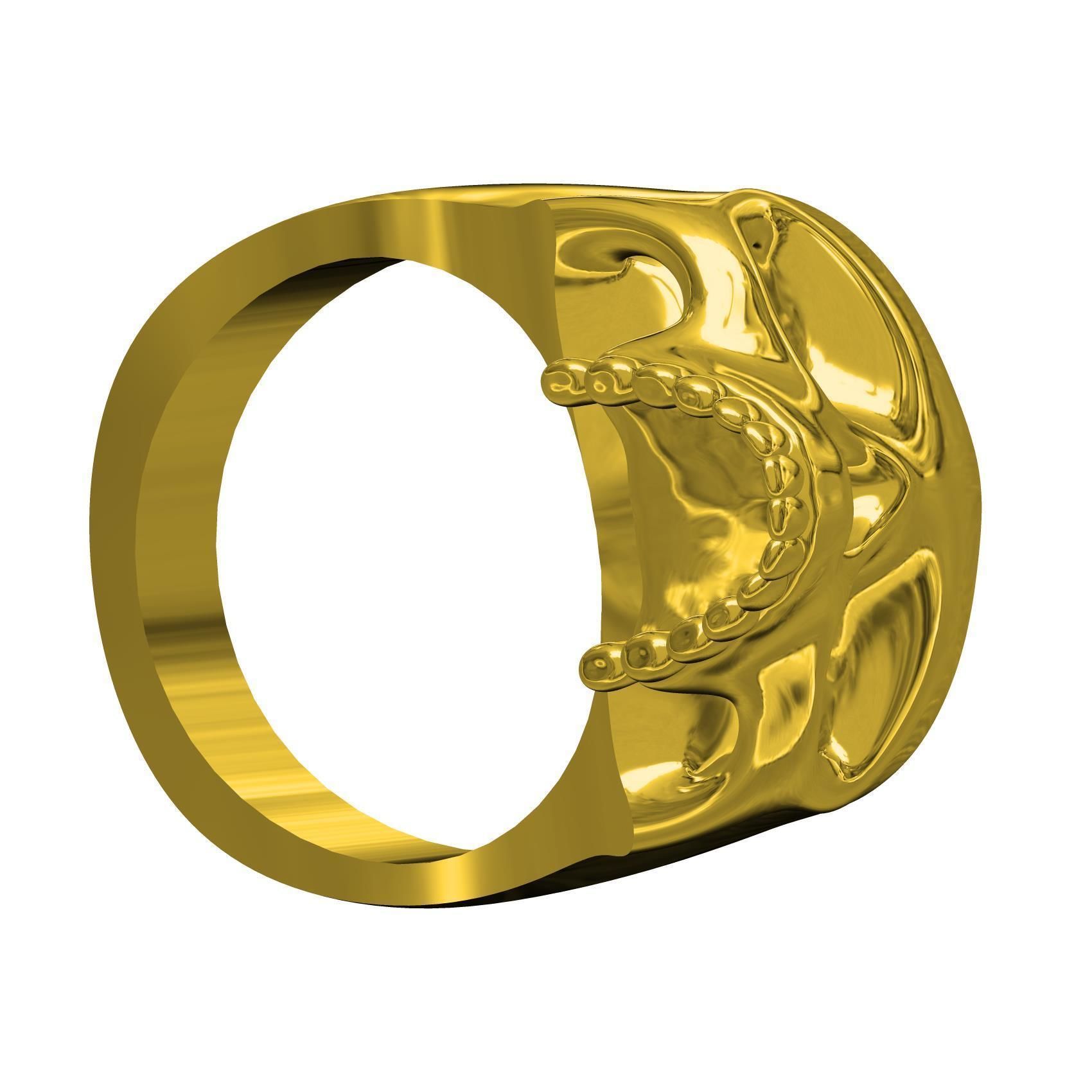 Unique Skull Ring 3D print model_7