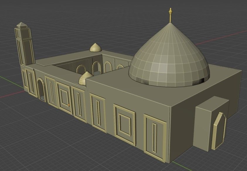 3D masjid Low-poly 3D model_20