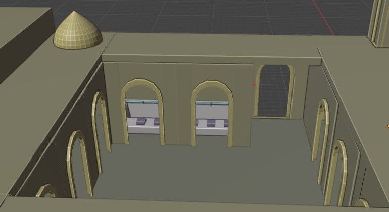 3D masjid Low-poly 3D model_7