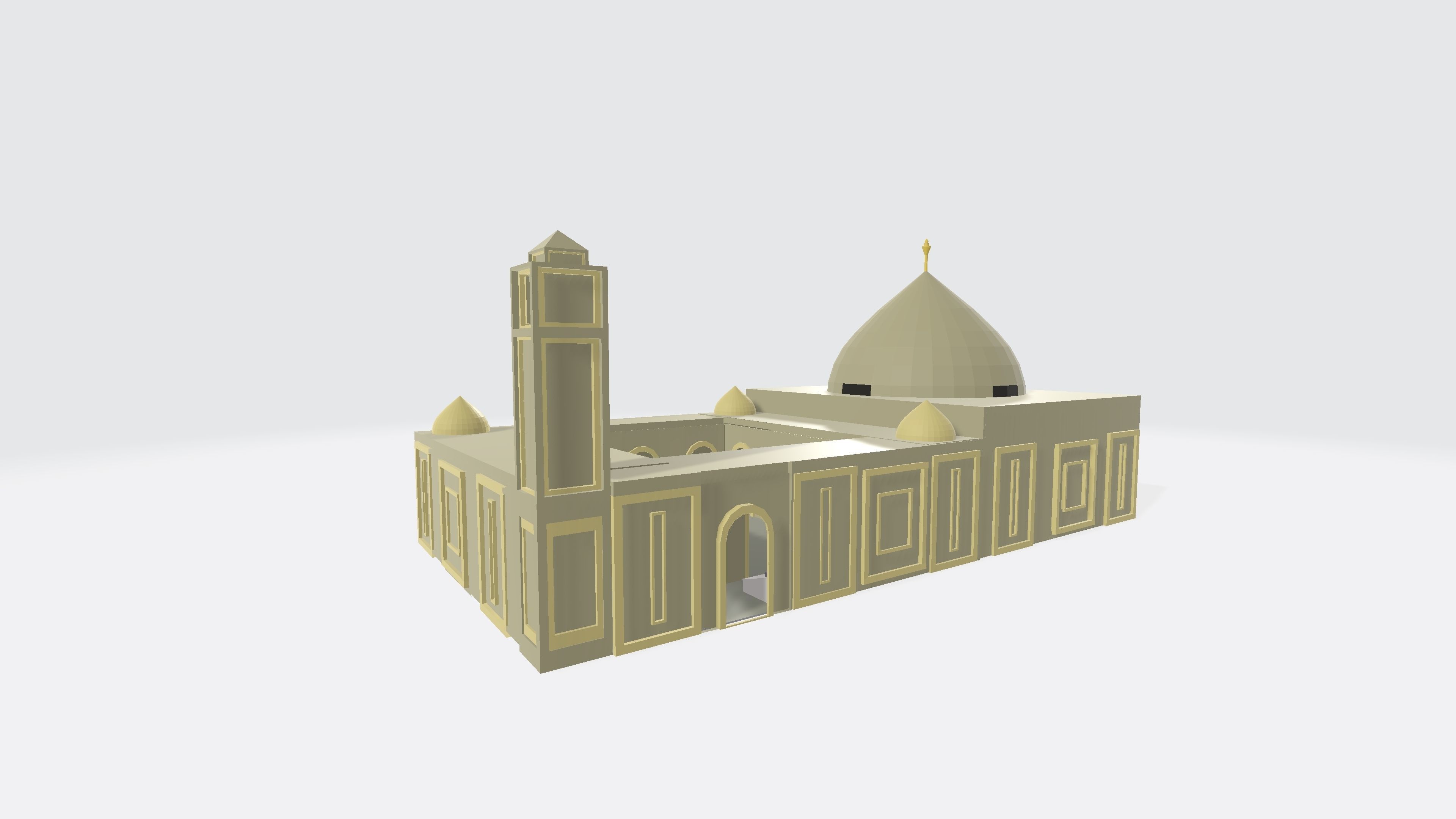 3D masjid Low-poly 3D model_28