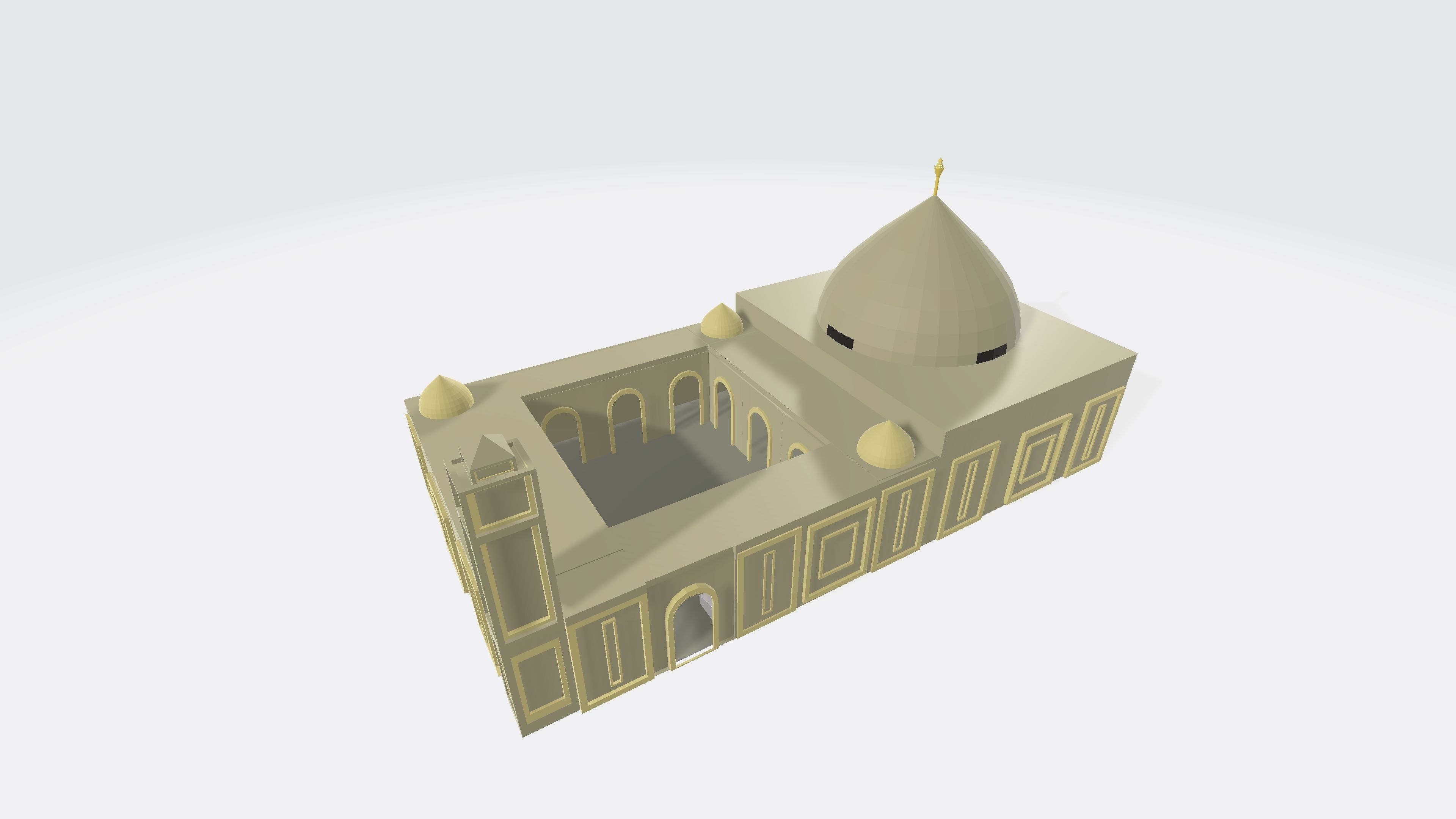 3D masjid Low-poly 3D model_27