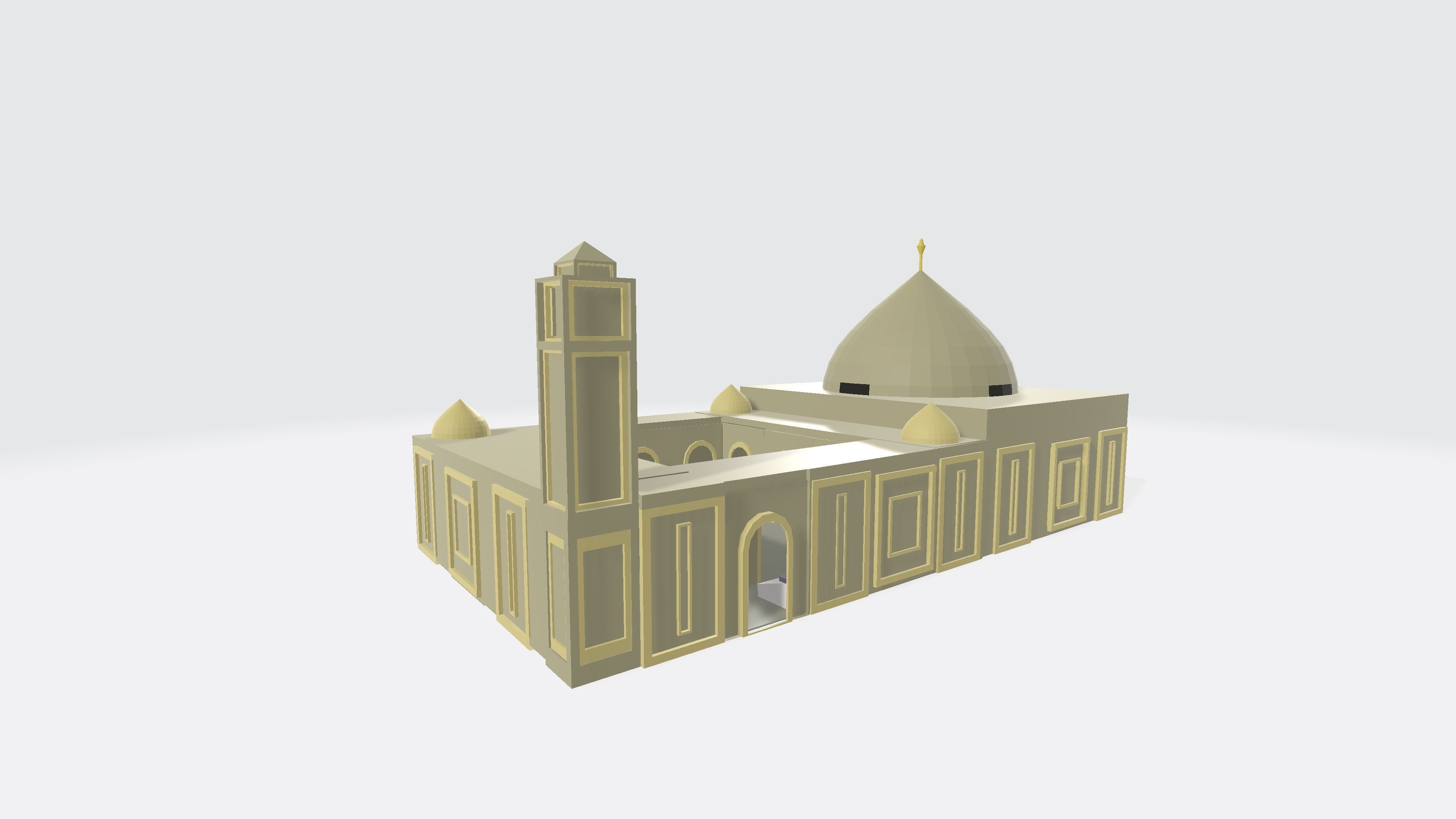 3D masjid Low-poly 3D model_24