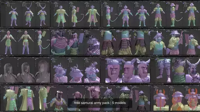 free samurai army pack