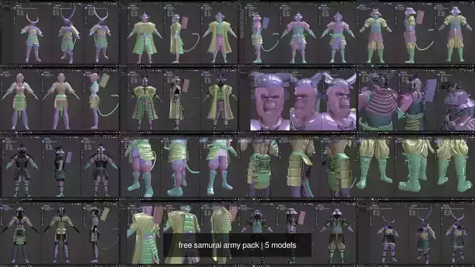 free samurai army pack