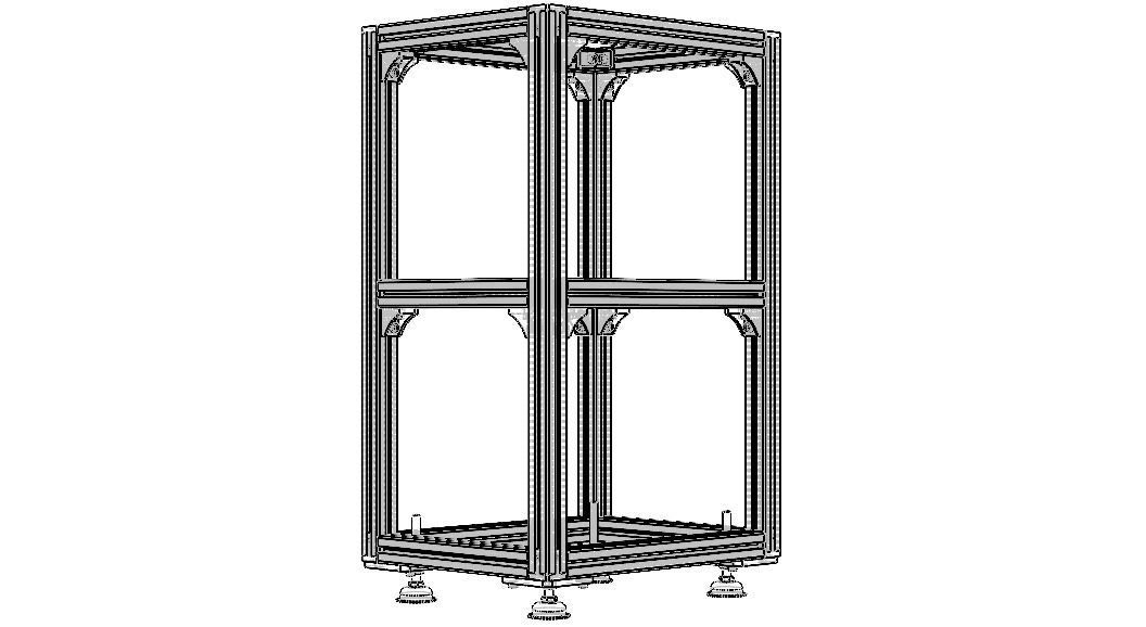 Aluminium Profile Framework WL45 3D model_14