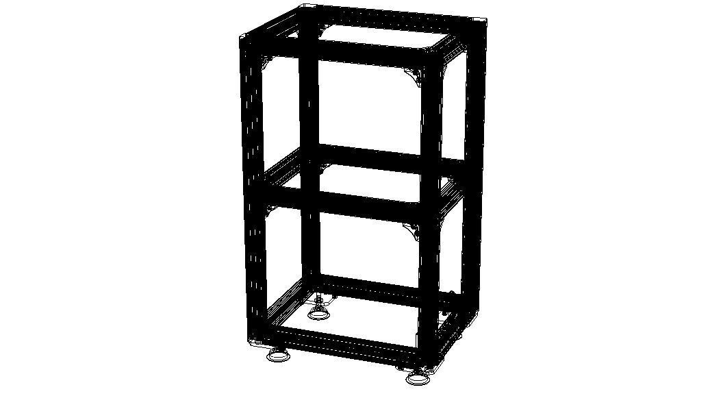 Aluminium Profile Framework WL45 3D model_3