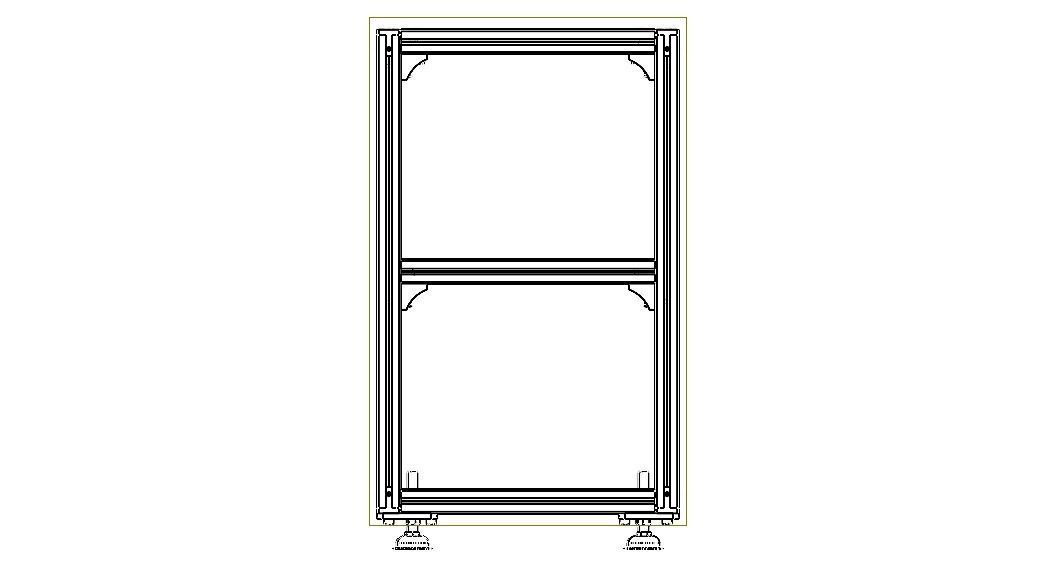 Aluminium Profile Framework WL45 3D model_4