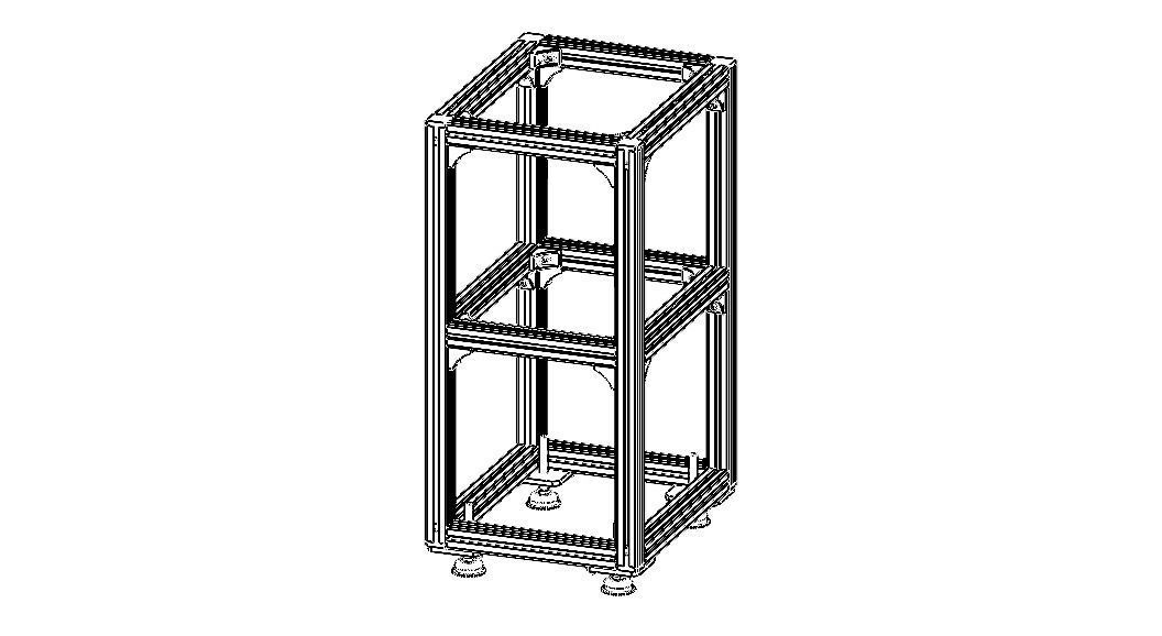Aluminium Profile Framework WL45 3D model_19