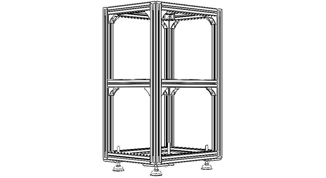 Aluminium Profile Framework WL45 3D model_13