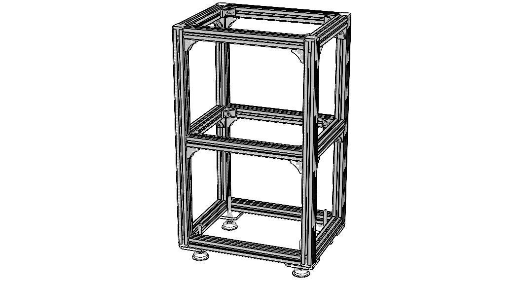 Aluminium Profile Framework WL45 3D model_2