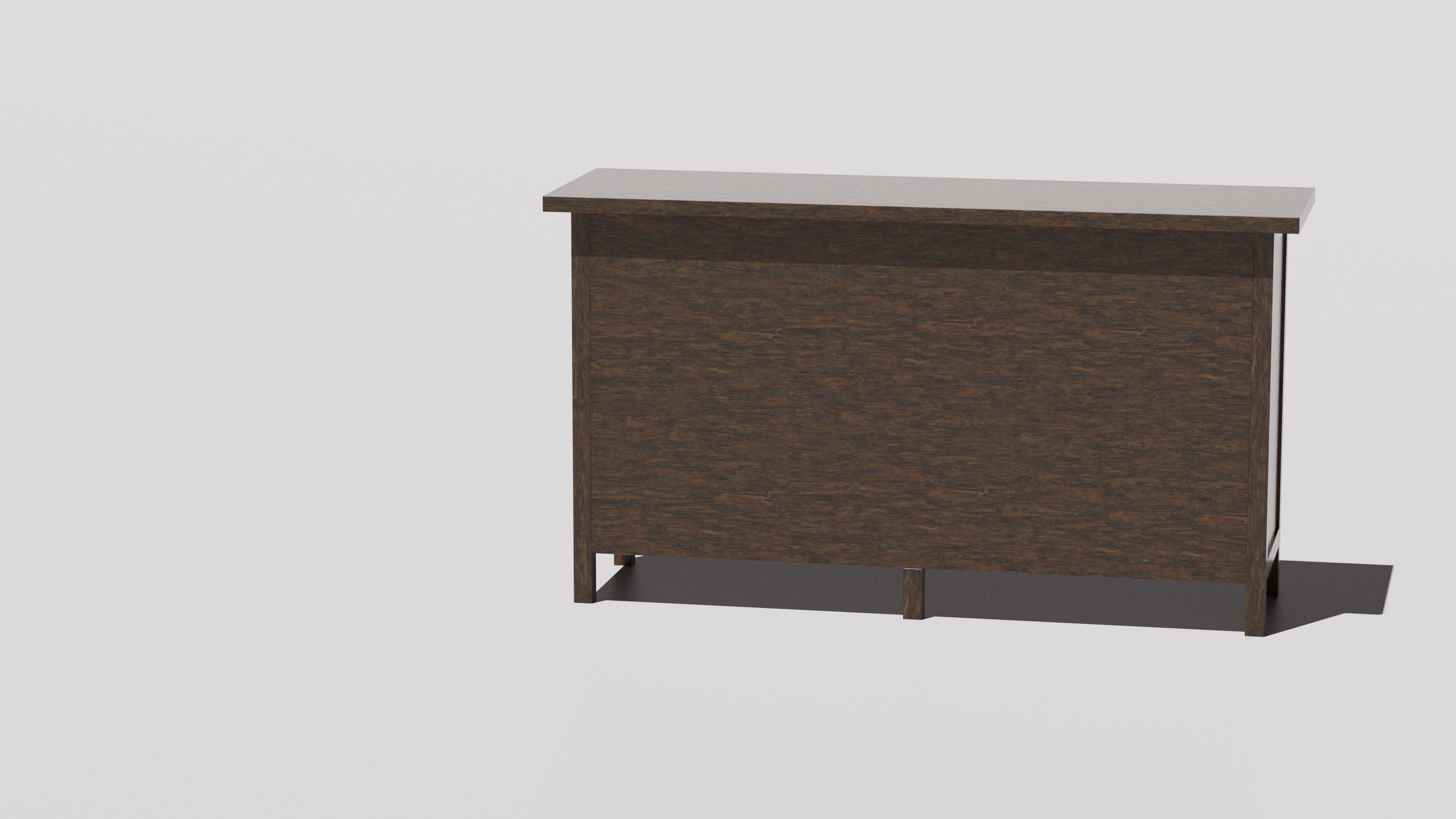 Sideboard Cabinet Low-poly 3D model_5