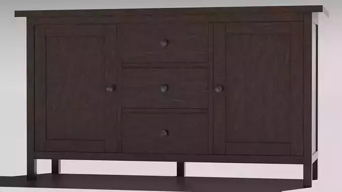 Sideboard Cabinet Low-poly 3D model
