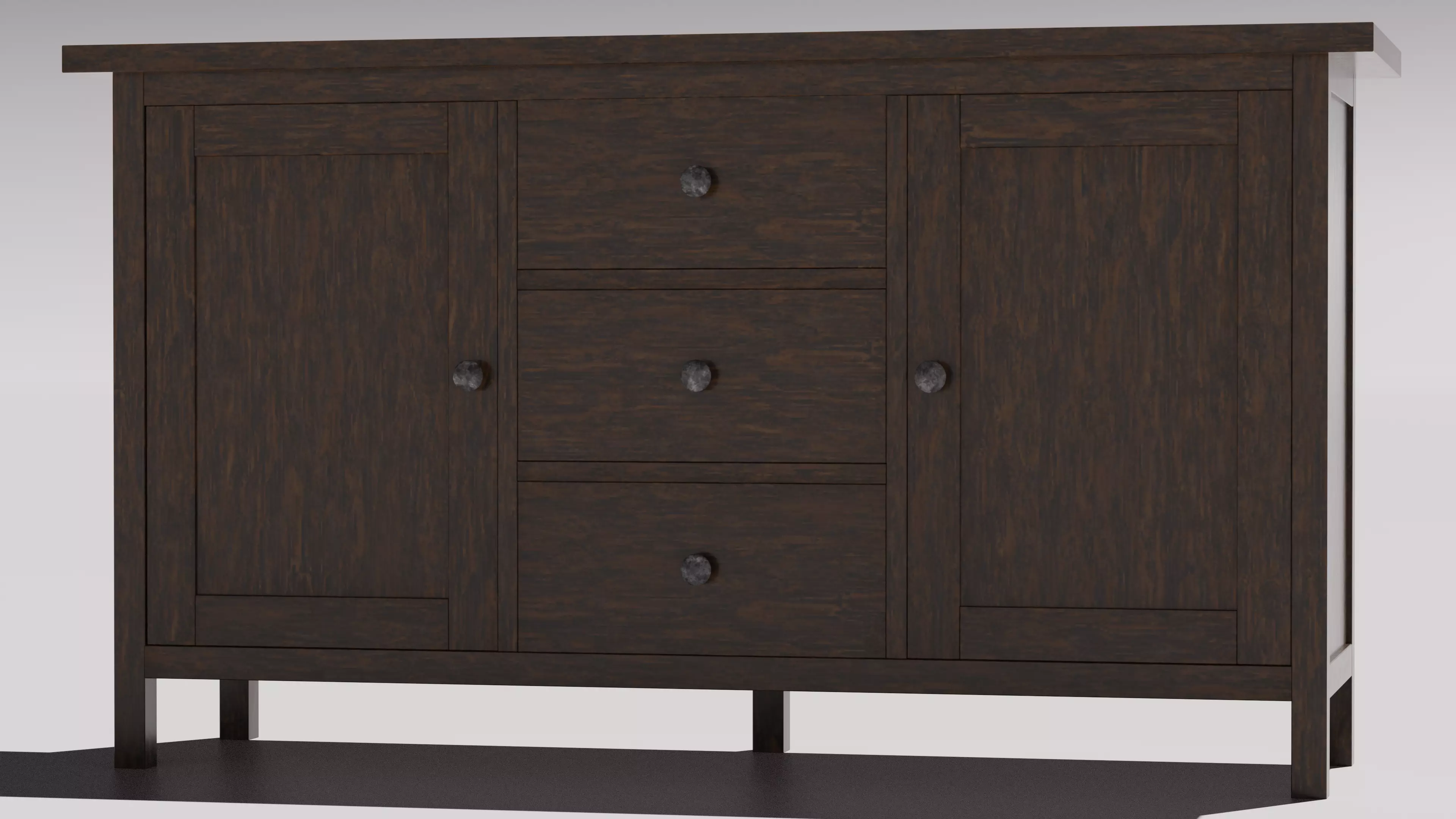 Sideboard Cabinet Low-poly 3D model_0
