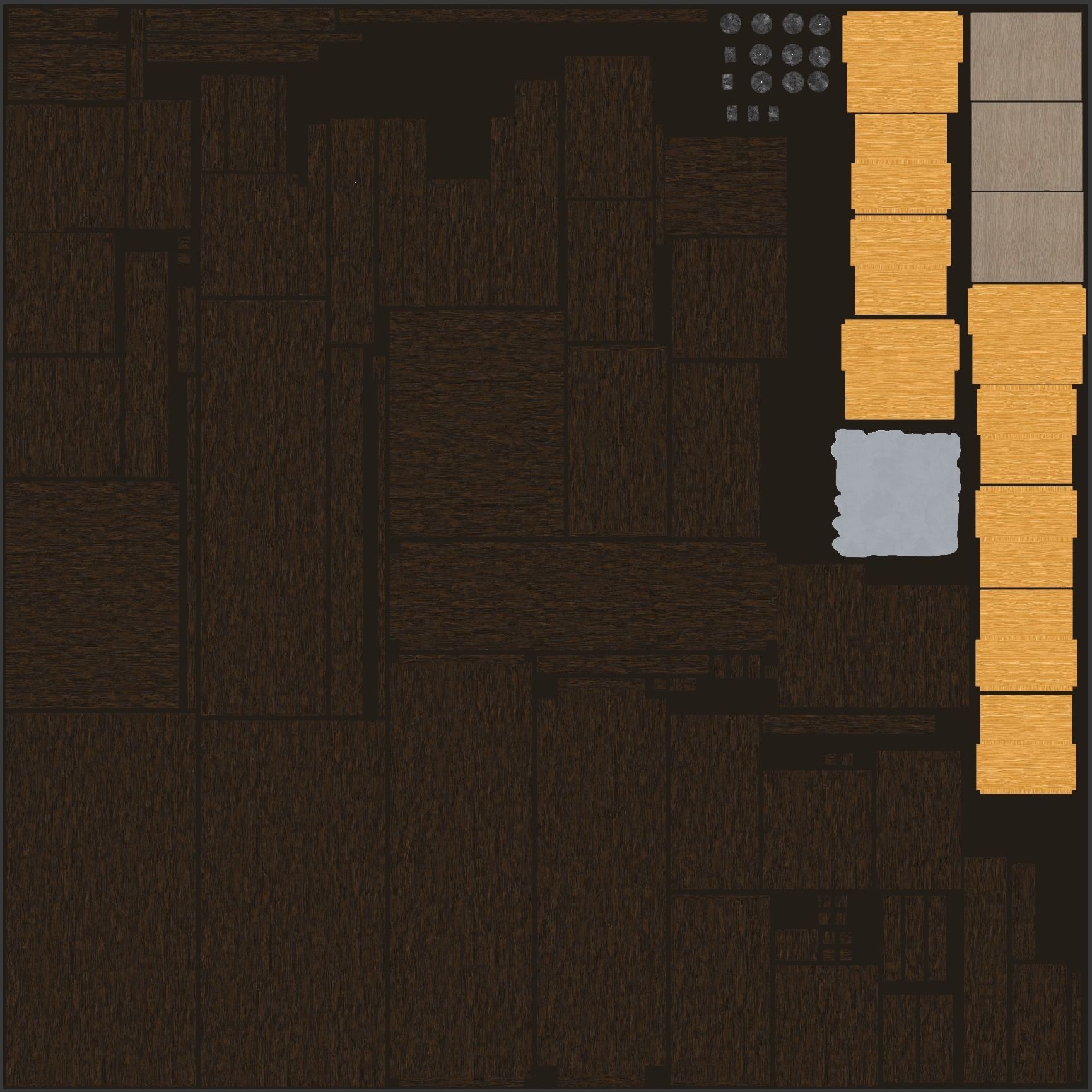Sideboard Cabinet Low-poly 3D model_12