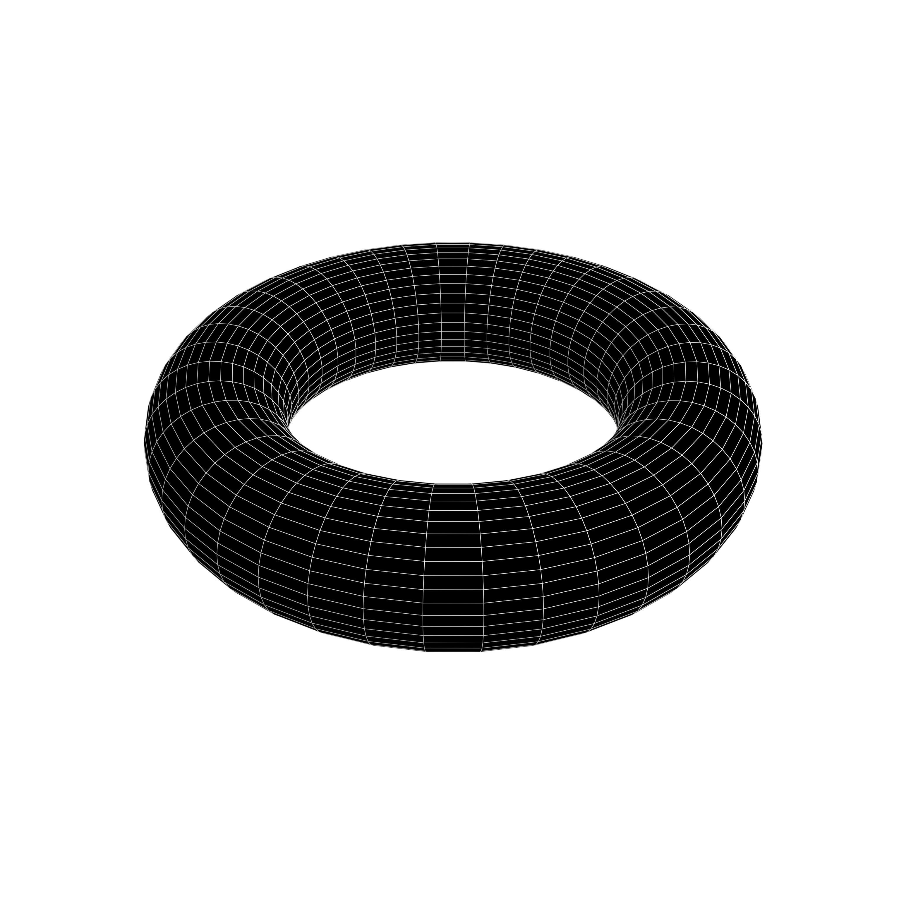 Torus Geometric V1 001 Low-poly 3D model_4