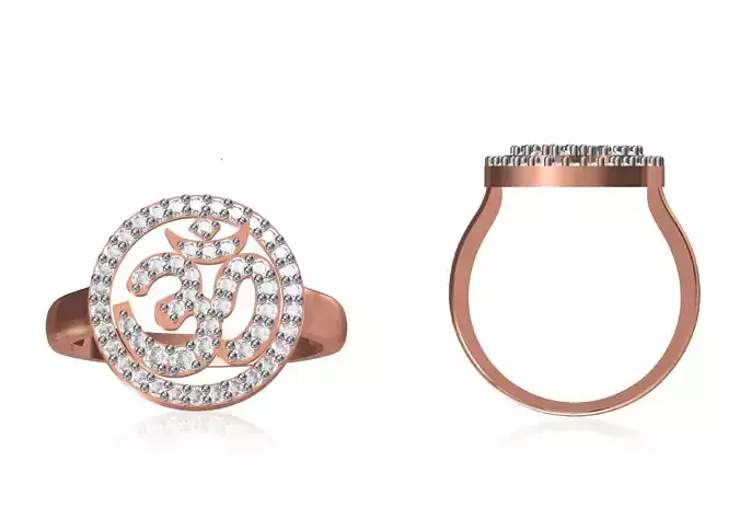 Women Wedding Engagement Ring STL OBJ FBX JCD Details