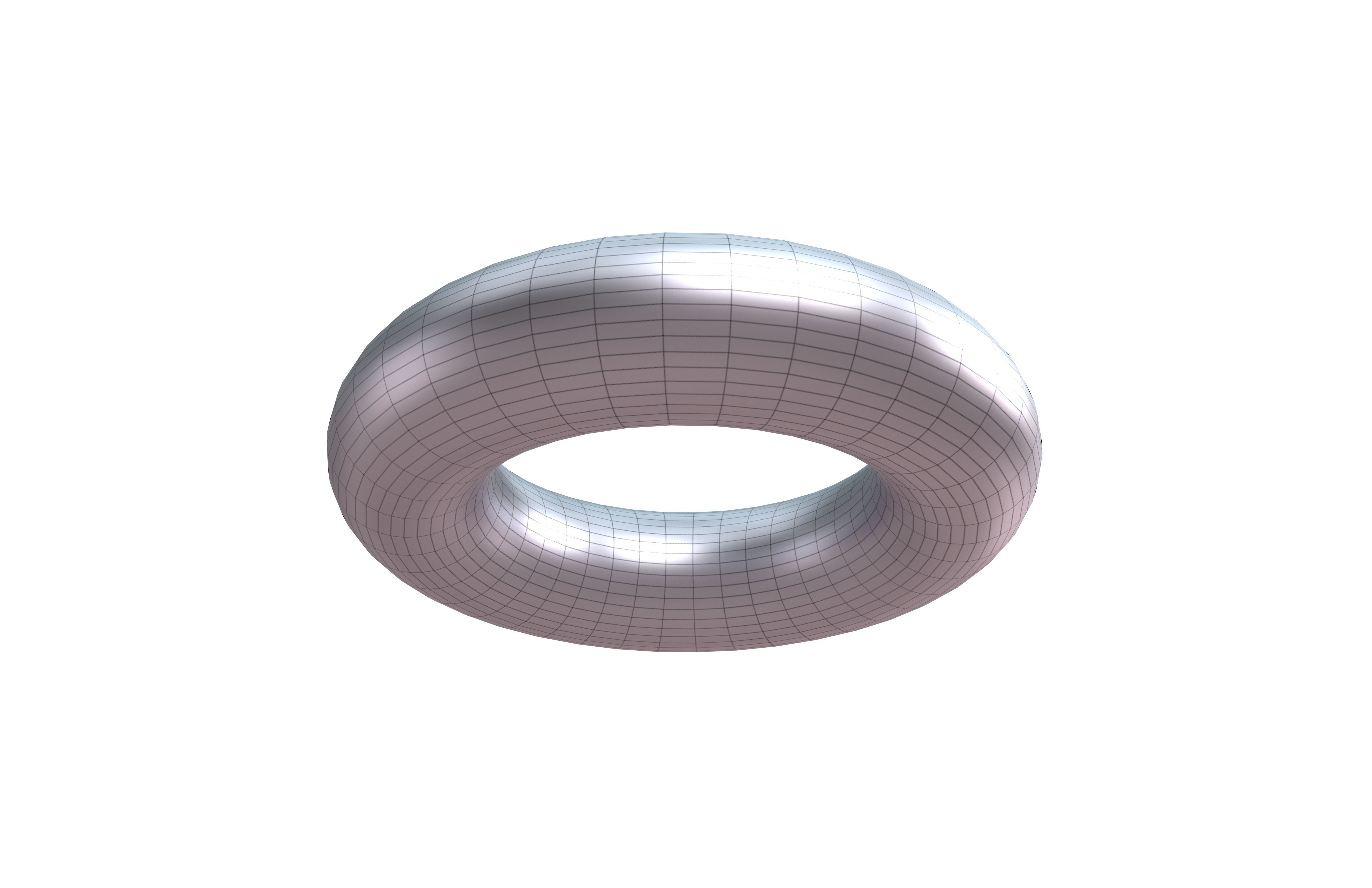 Torus Geometric V1 007 Low-poly 3D model_2