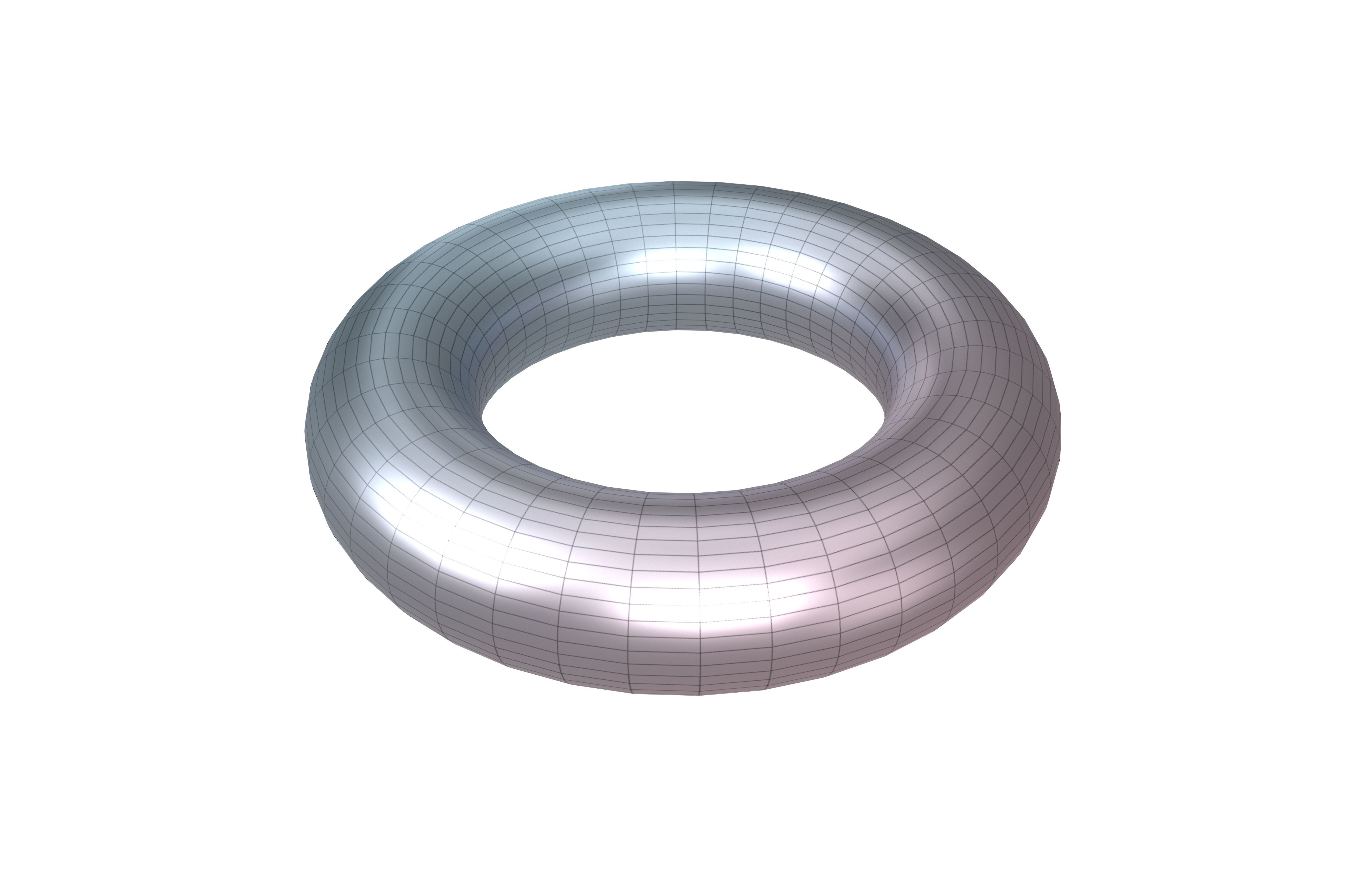 Torus Geometric V1 008 Low-poly 3D model_2