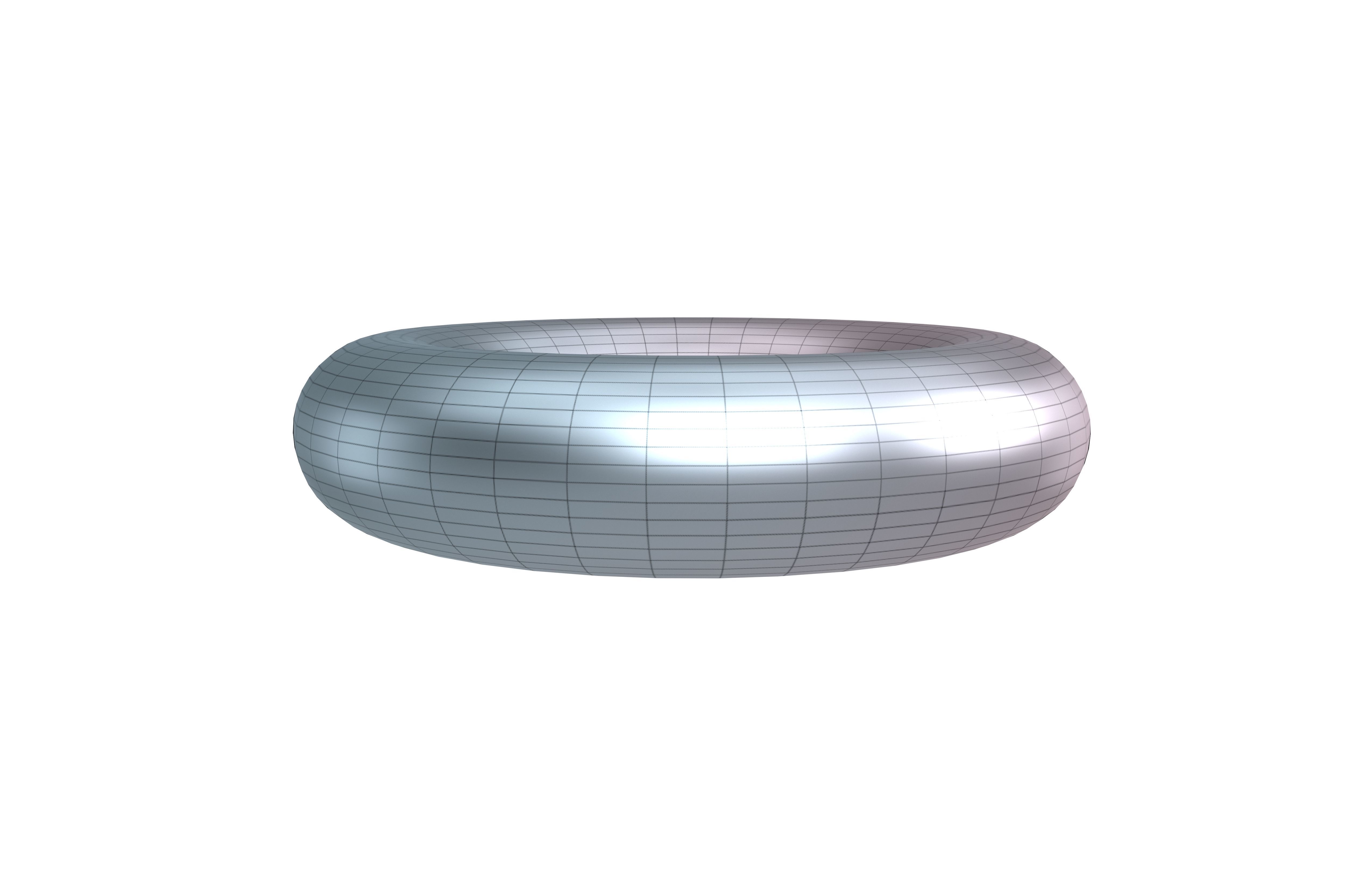Torus Geometric V1 008 Low-poly 3D model_1