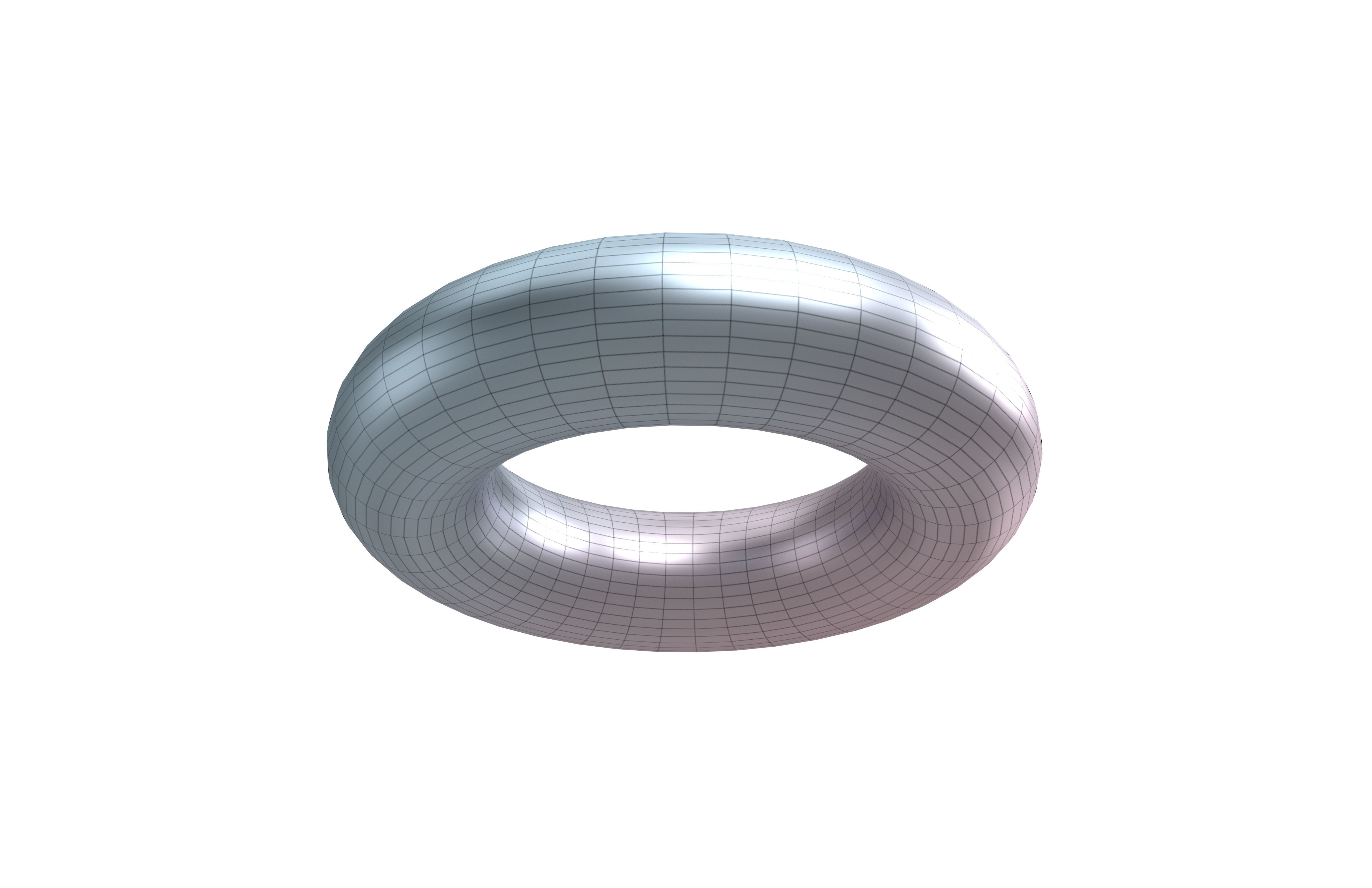 Torus Geometric V1 008 Low-poly 3D model_3