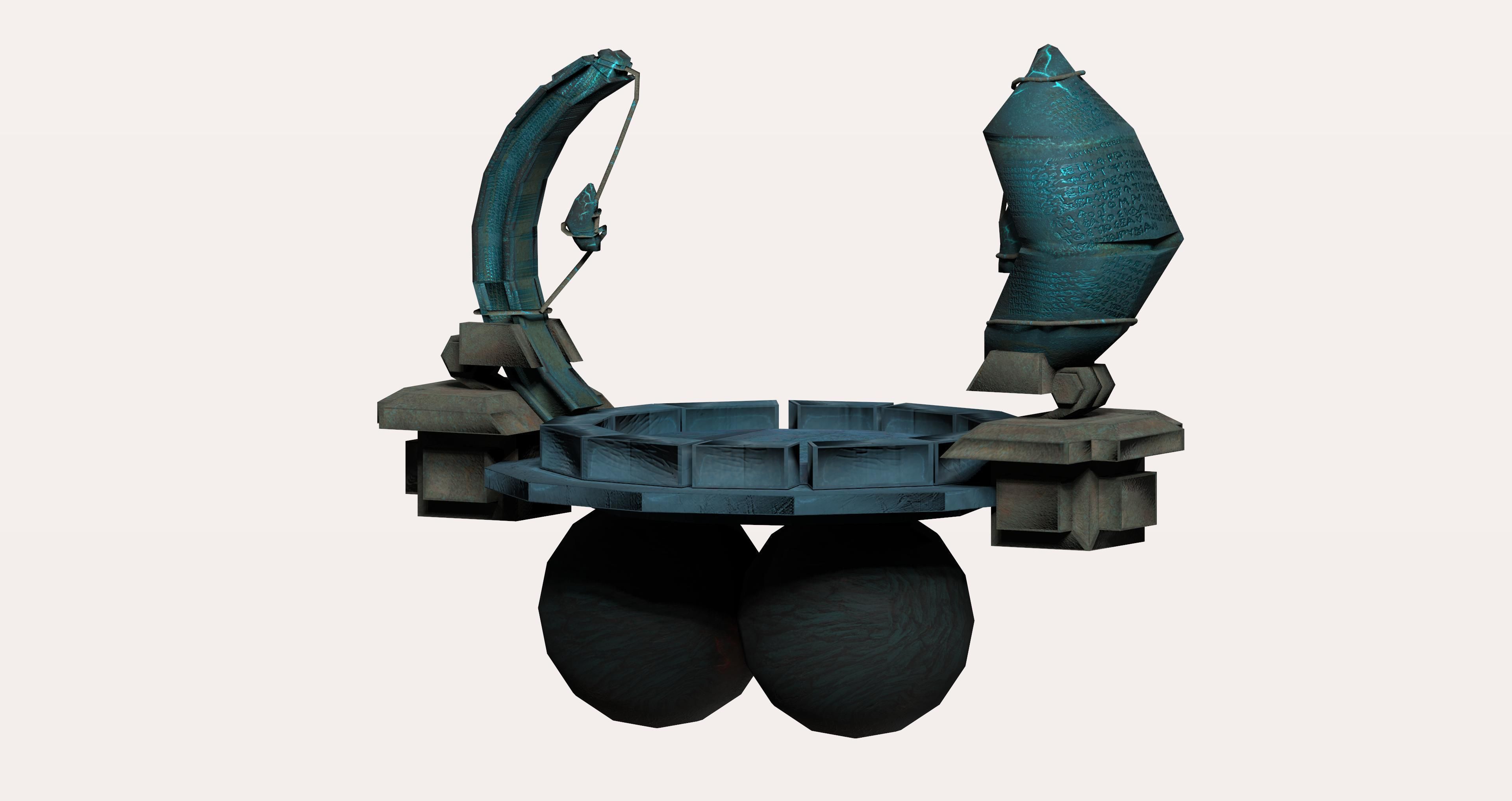 Fantasy arena game asset Low-poly 3D model_2