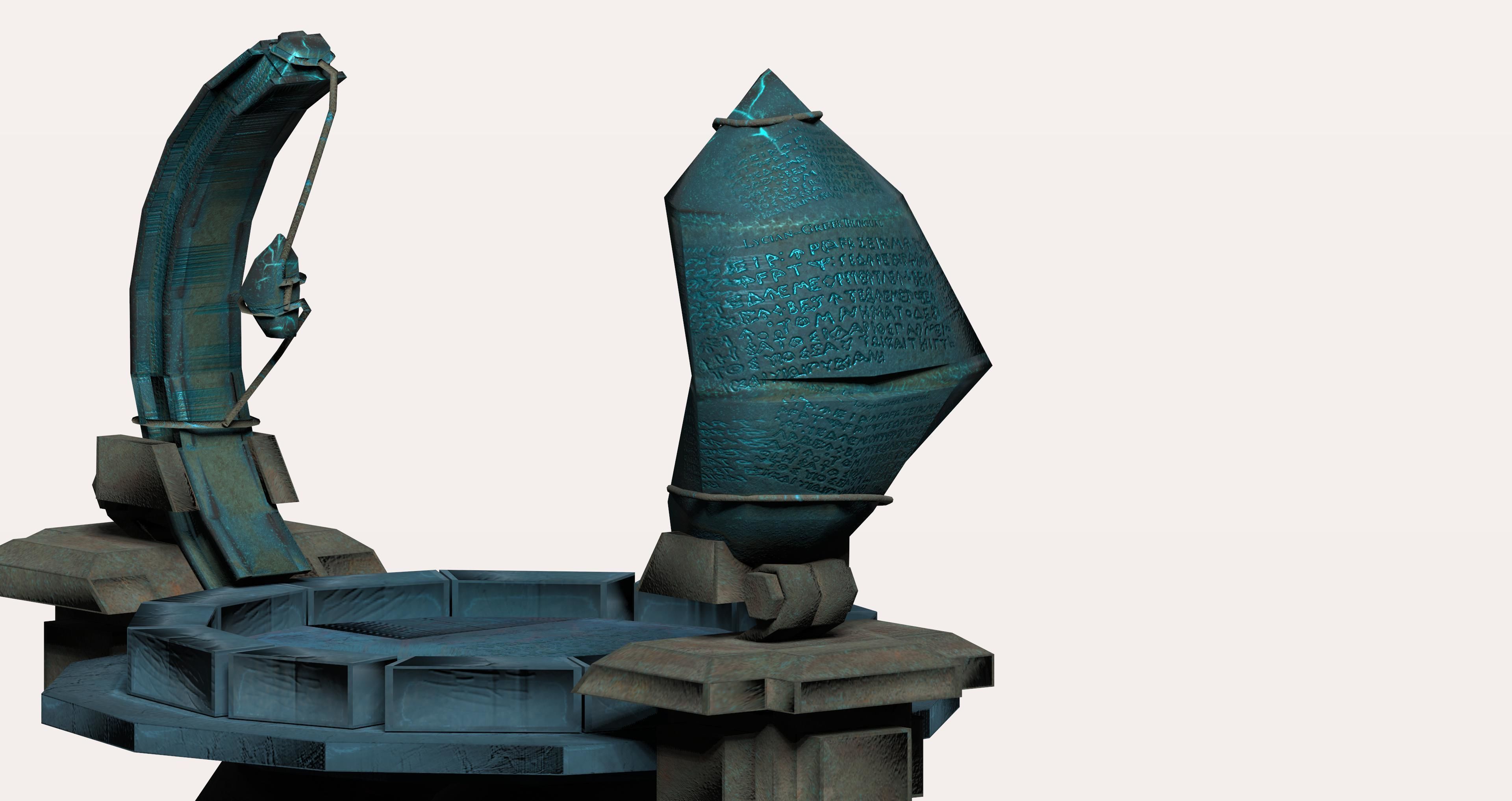 Fantasy arena game asset Low-poly 3D model_6