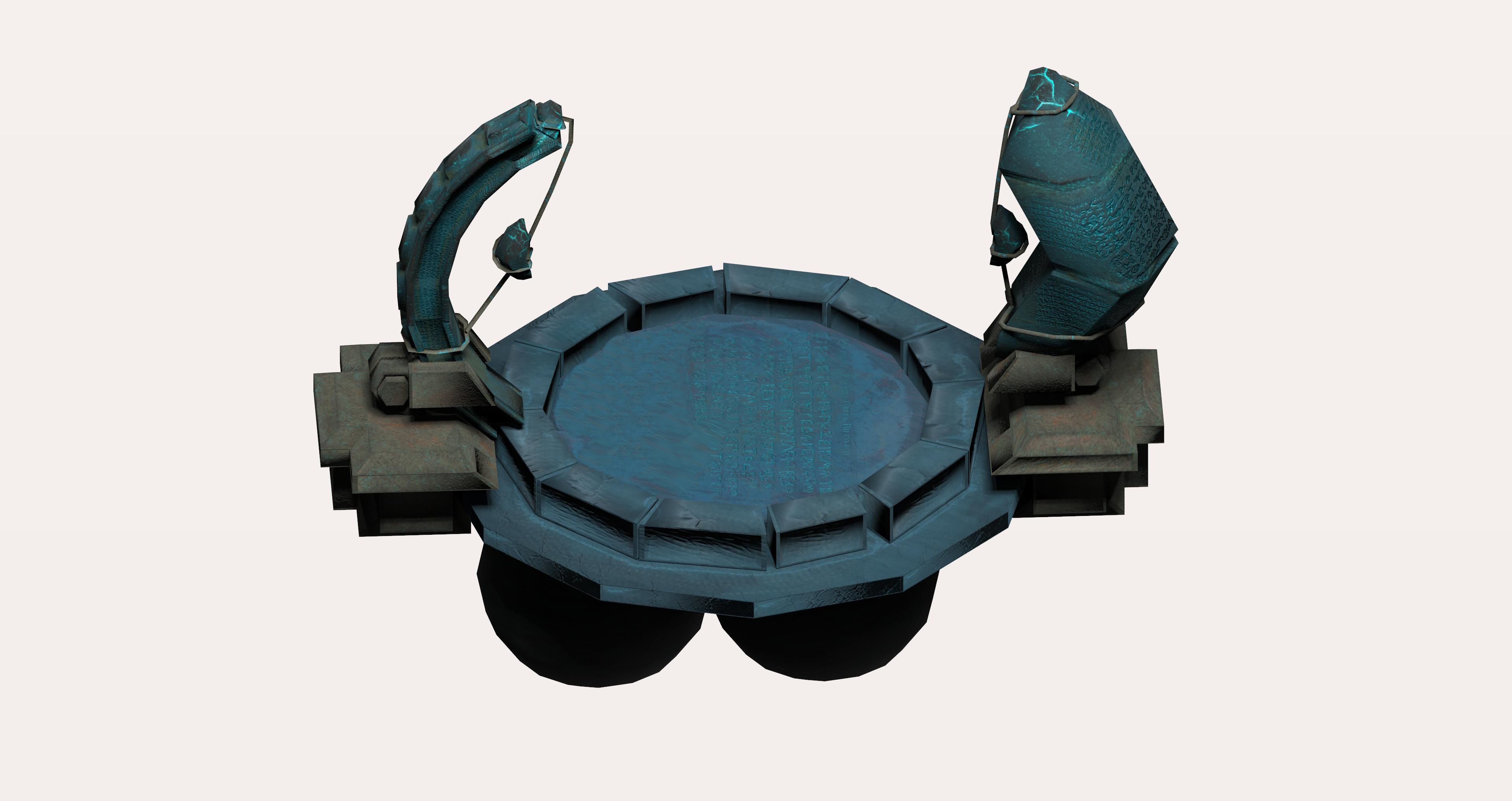 Fantasy arena game asset Low-poly 3D model_3