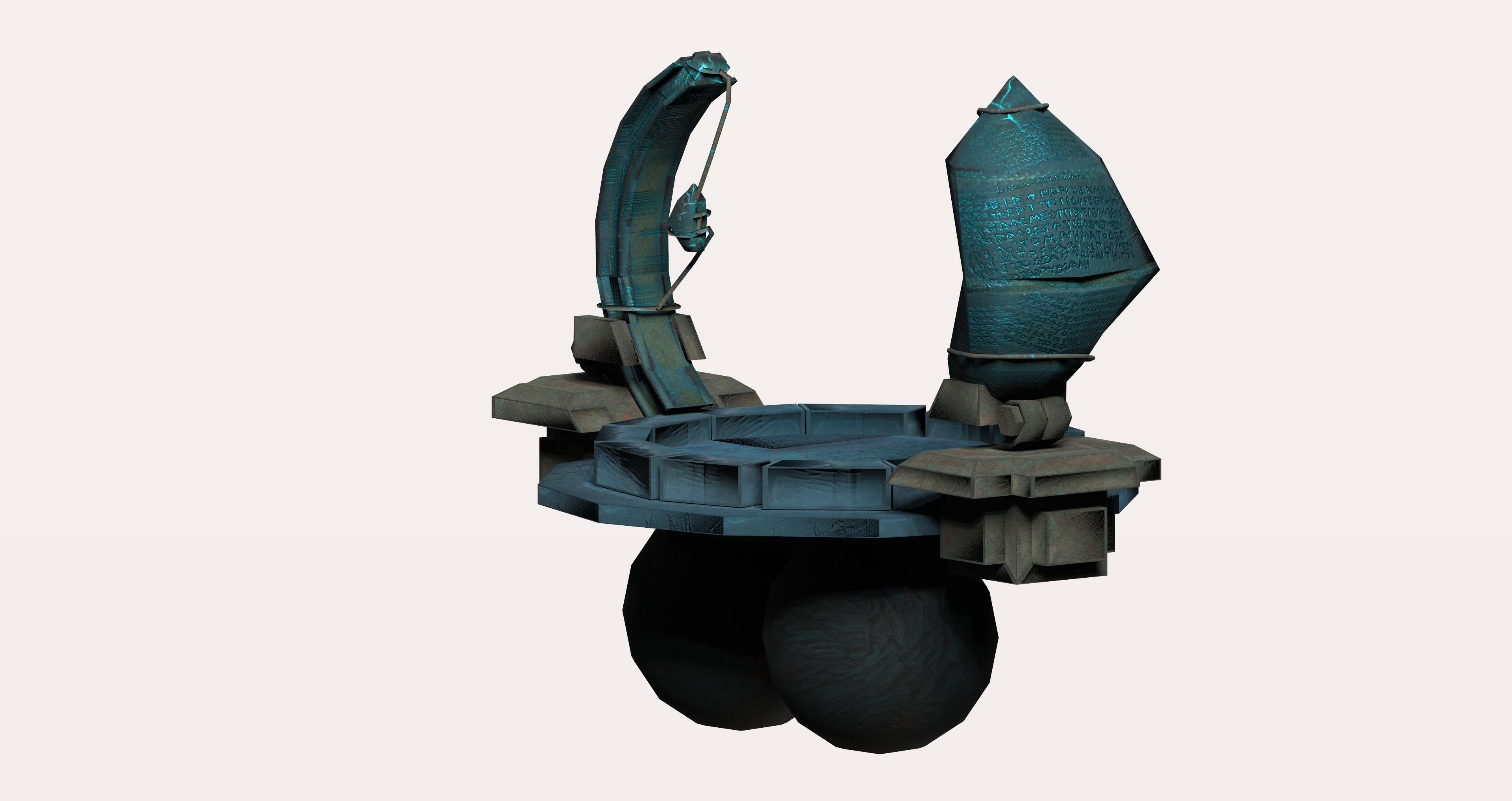 Fantasy arena game asset Low-poly 3D model_5